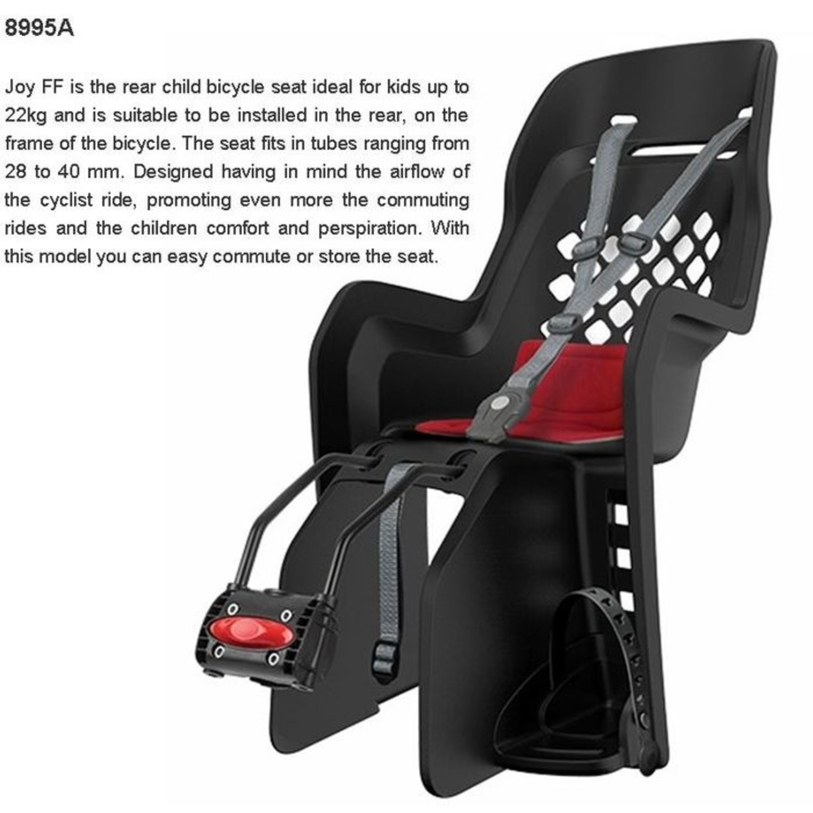 Polisport Polisport Bike/Cycling Baby Carrier Seat - Frame Mounting System - Dark Grey