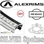 Incomex Trading Pty Ltd Alexrims Bicycle Wheel Rim Rear - 29ER/700C - 8/10 Speed - Black/Silver Spokes