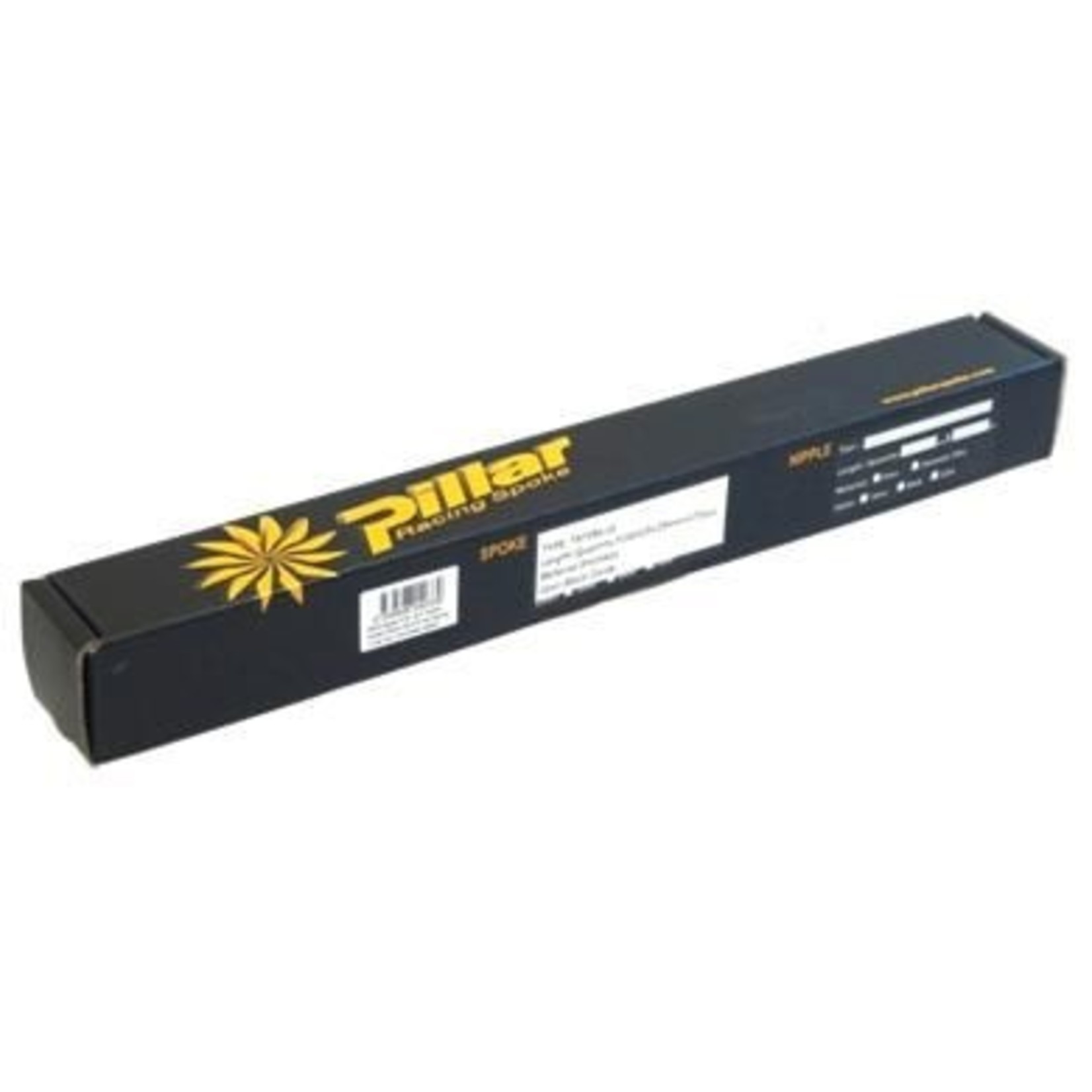 Pillar Pillar Bike Spokes - Double Butted - 294mm (Box Of 72) J Hook & Nipples - Black