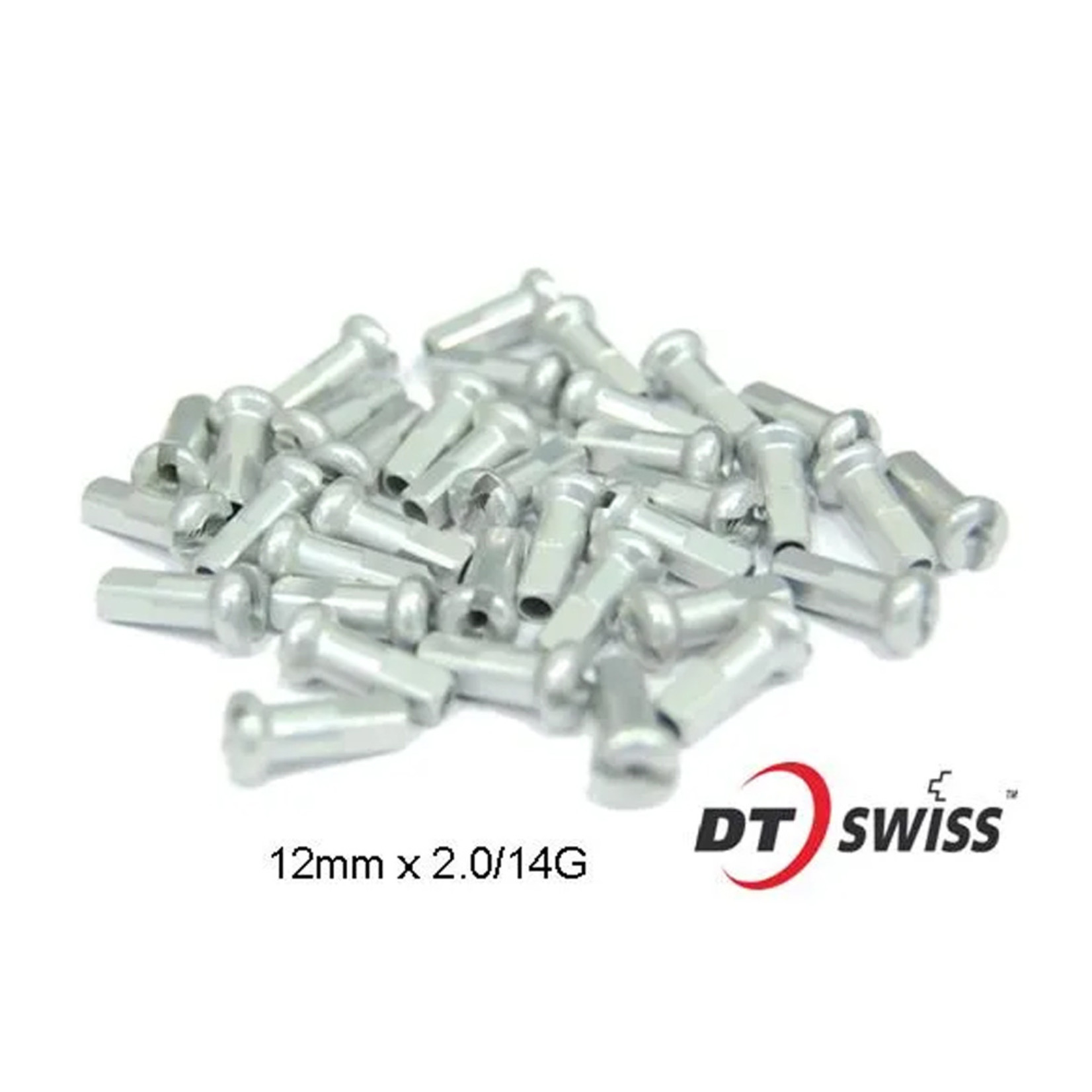 DT Swiss DT Swiss Alloy Nipples 14G - 12mm - Silver (Individual)