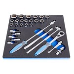 unior Unior Set Of Sockets 1/2" In Sos Tool Tray 621186 Professional Bicycle Tool
