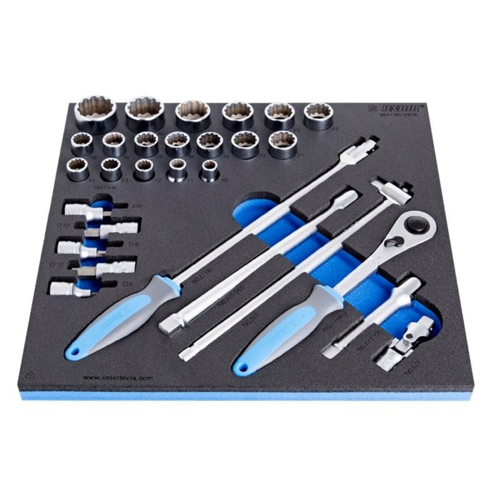 unior Unior Set Of Sockets 1/2" In Sos Tool Tray 621186 Professional Bicycle Tool