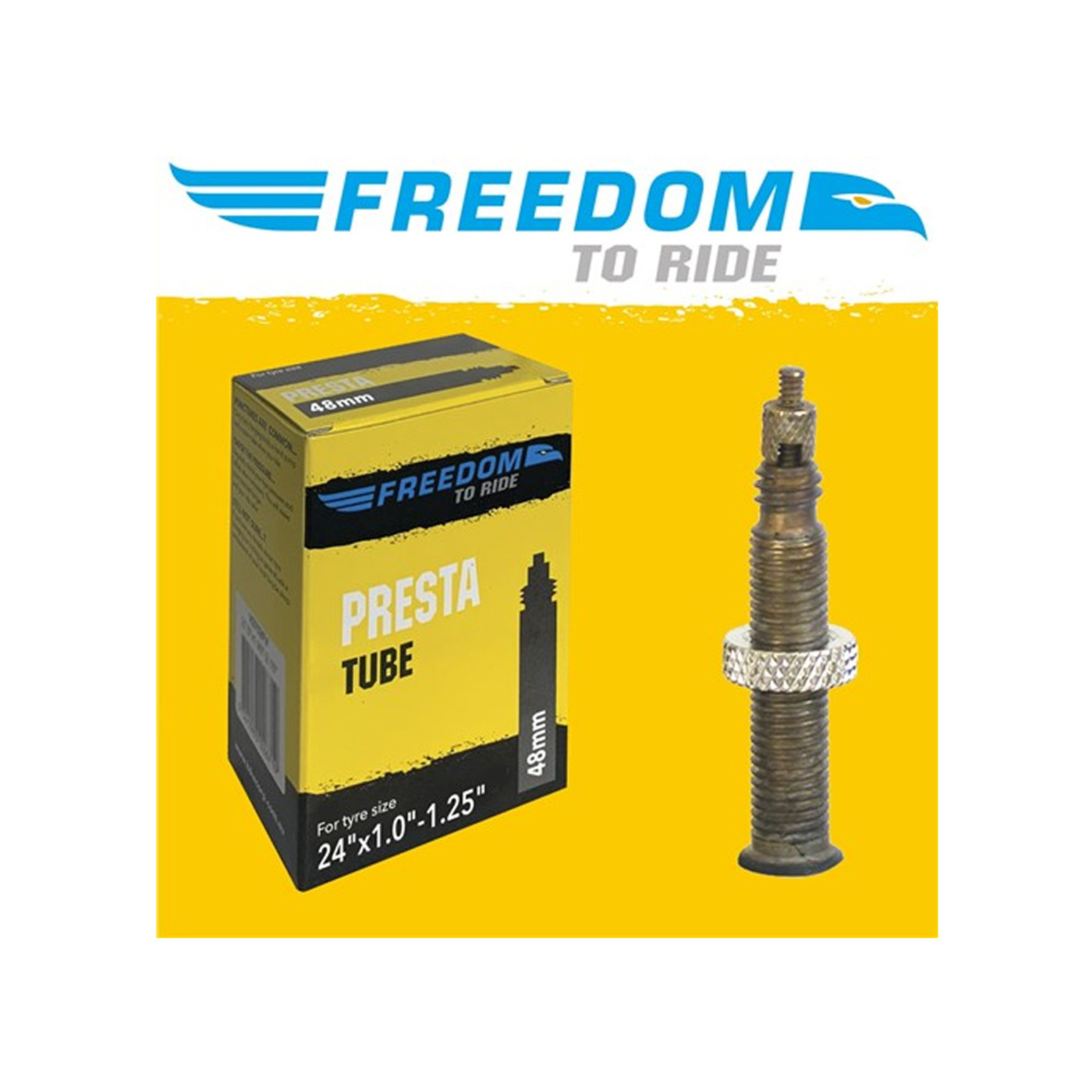 Freedom Freedom Bike Tube - 24" X 1.00-1.25" - Presta Valve 48mm