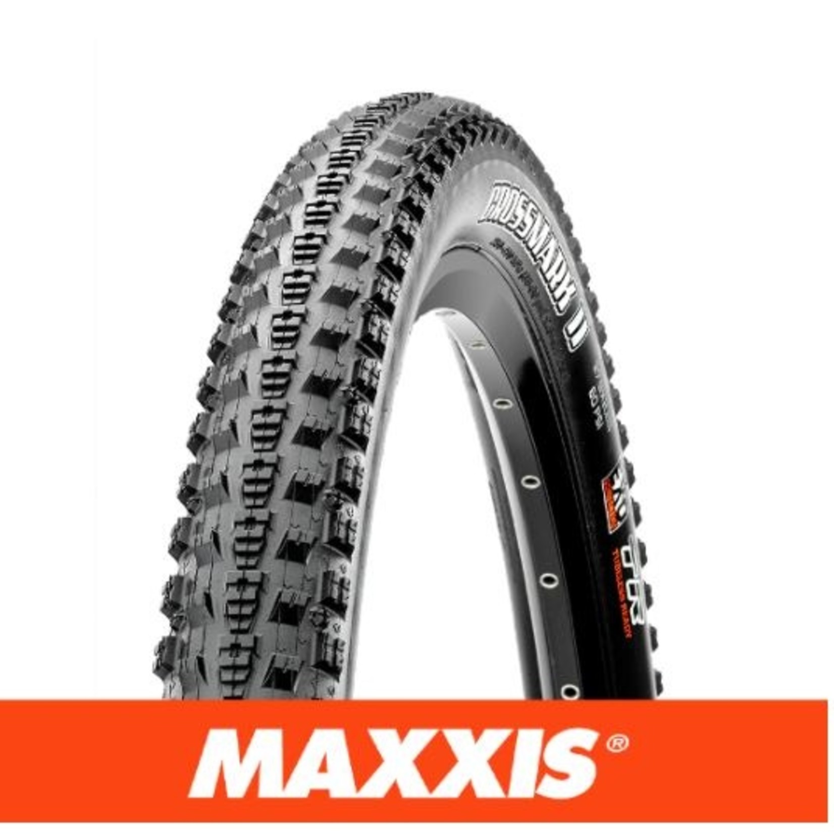 Maxxis Maxxis Crossmark II Bike Tyre - 26 X 2.25 - Folding TR Exo 120 TPI Black - Pair