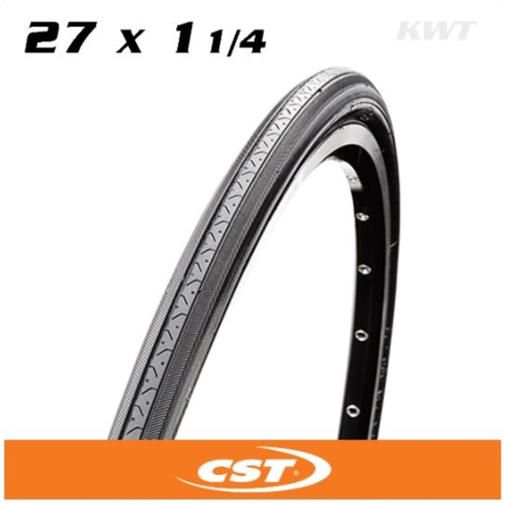 CST CST Bike Tyre - C638 - 27 X 1 1/4 - 90PSI - Pair Black - C27B