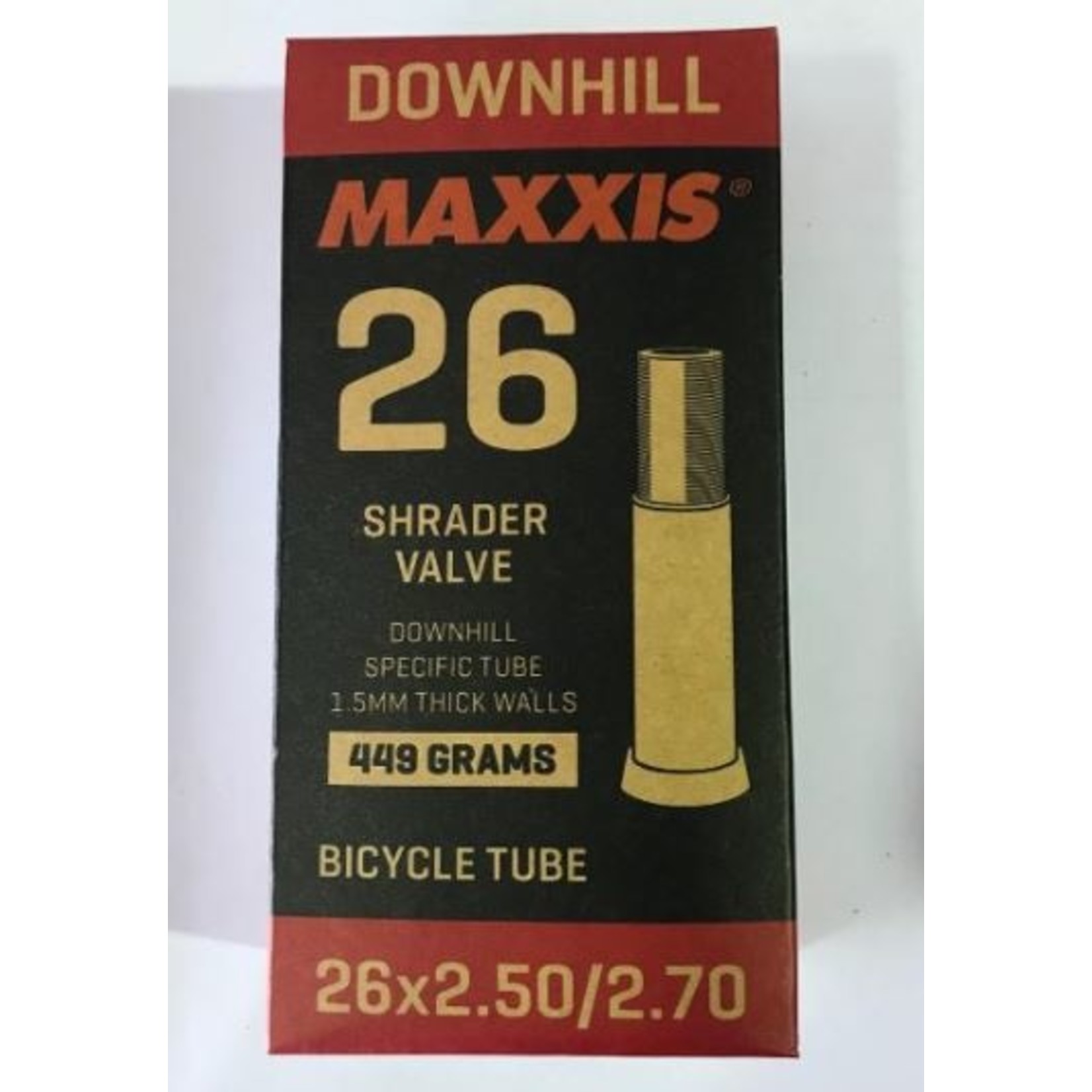 Maxxis Maxxis Bike Tube Downhill - 26 X 2.5/2.70 - Schrader Valve - Black - Pair