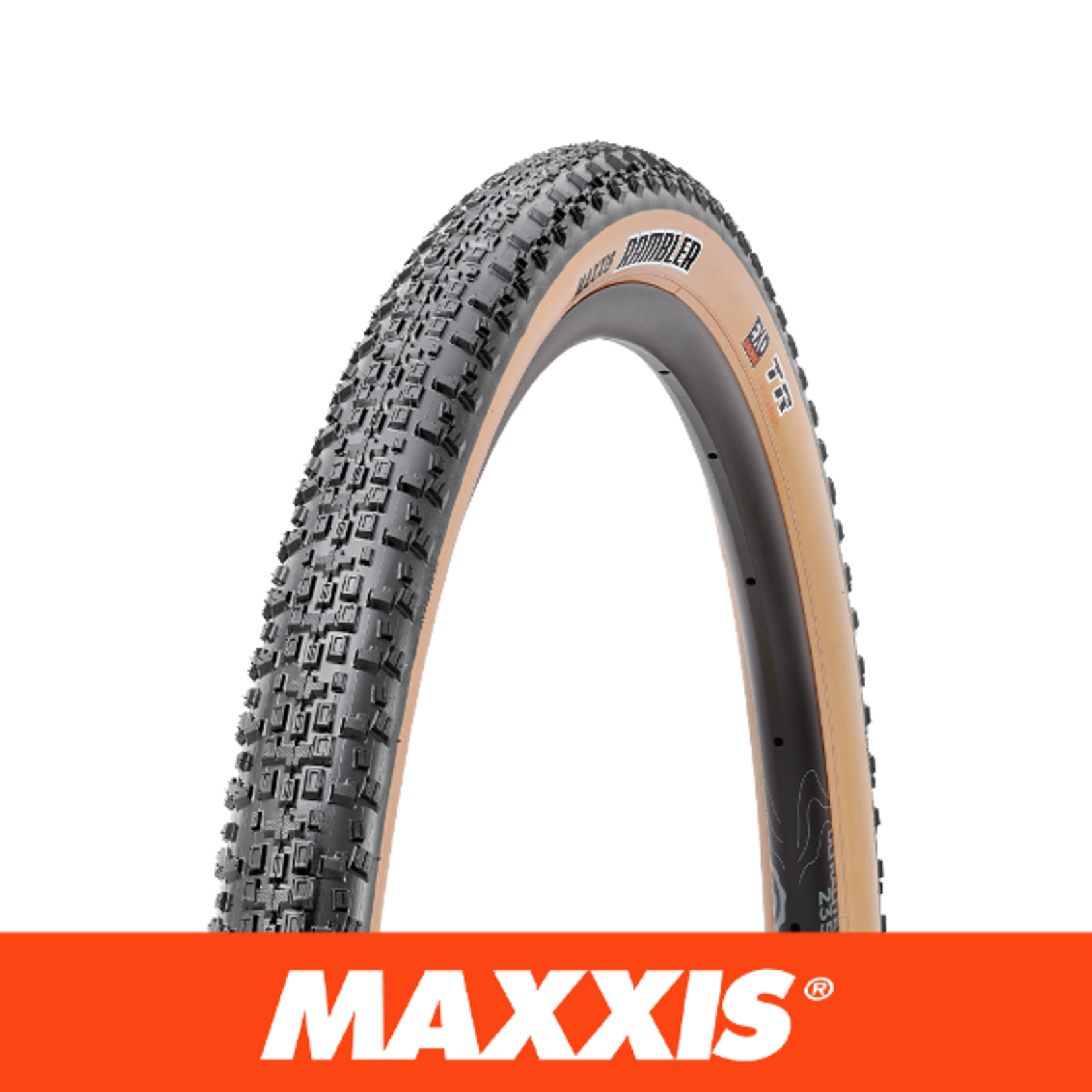 Maxxis Maxxis Rambler Bike Tyre - 700 X 40 - Folding 60Tpi Exo TR - Tanwall - Pair