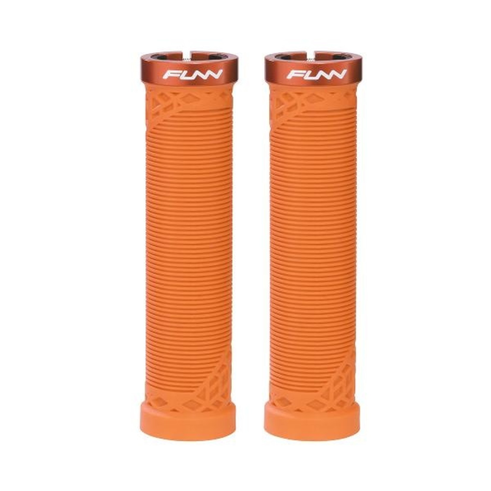 FUNN Funn Bicycle Handlebar Grips - Hilt - One-Sided Lock - 130mm - Orange