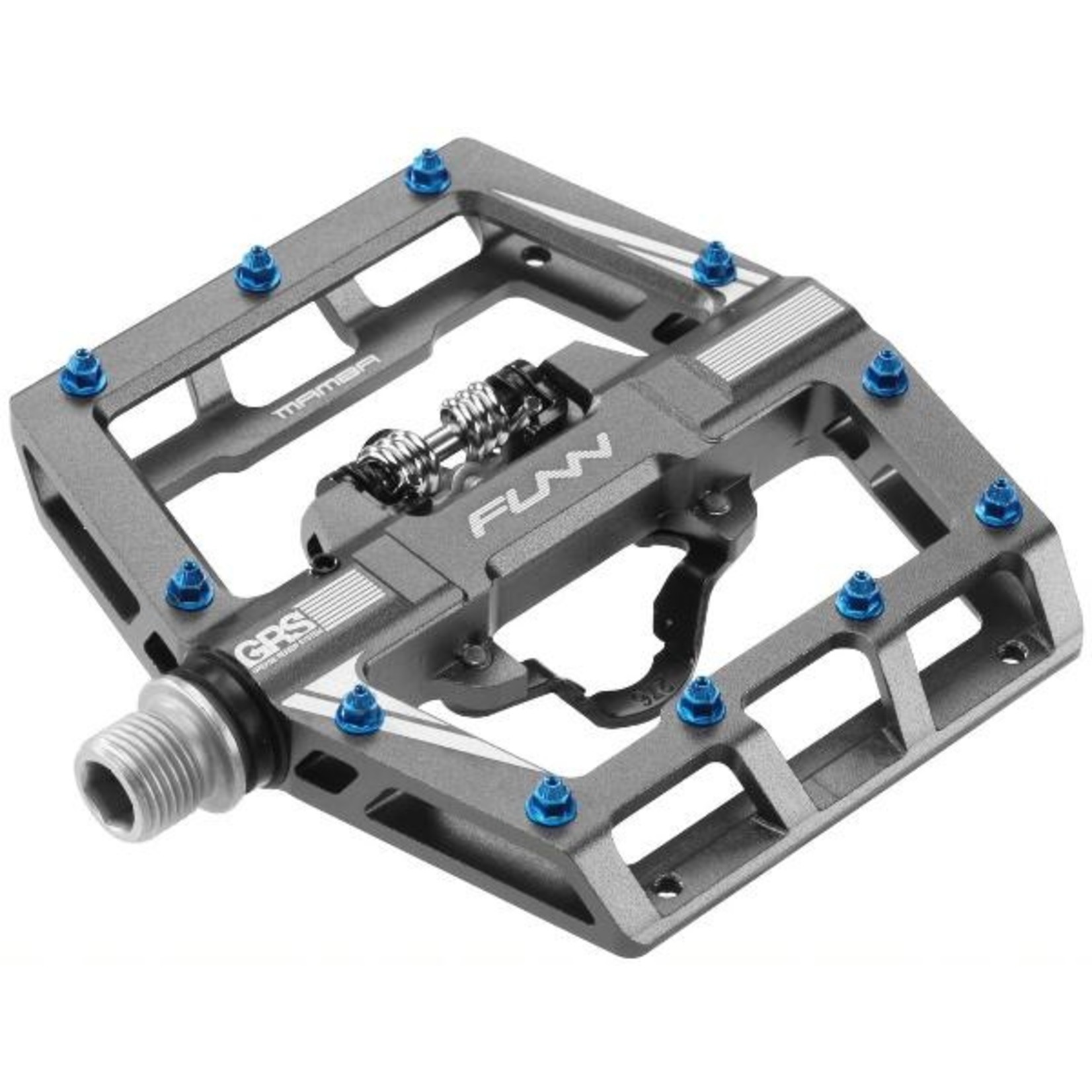 FUNN Funn Pedal - Mamba - Two Side Clip MTB Pedals Speed - Grey AL6061