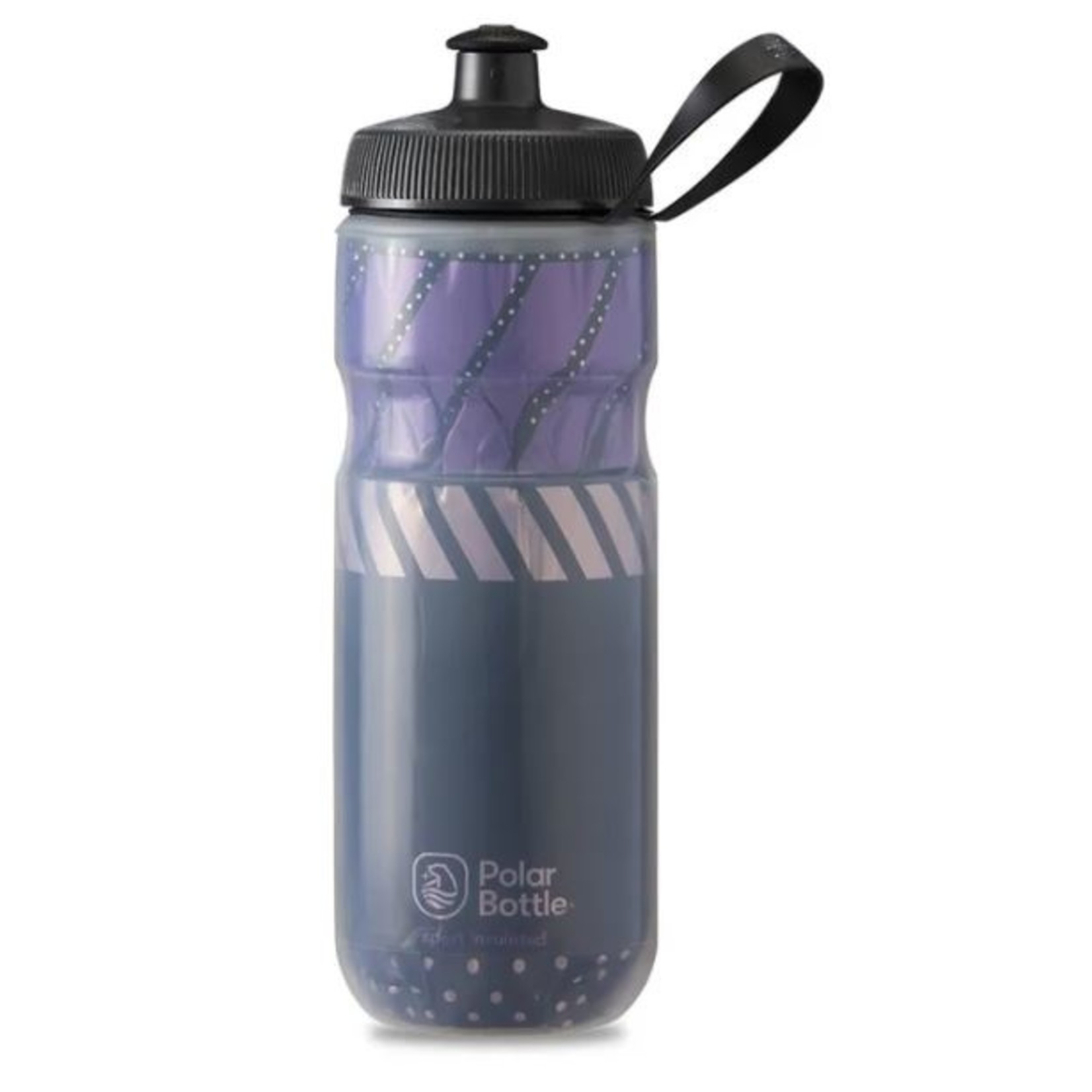 Polar Polar Bottle Water Bottle Sport Insulated Tempo 20oz - Charcoal/Pink