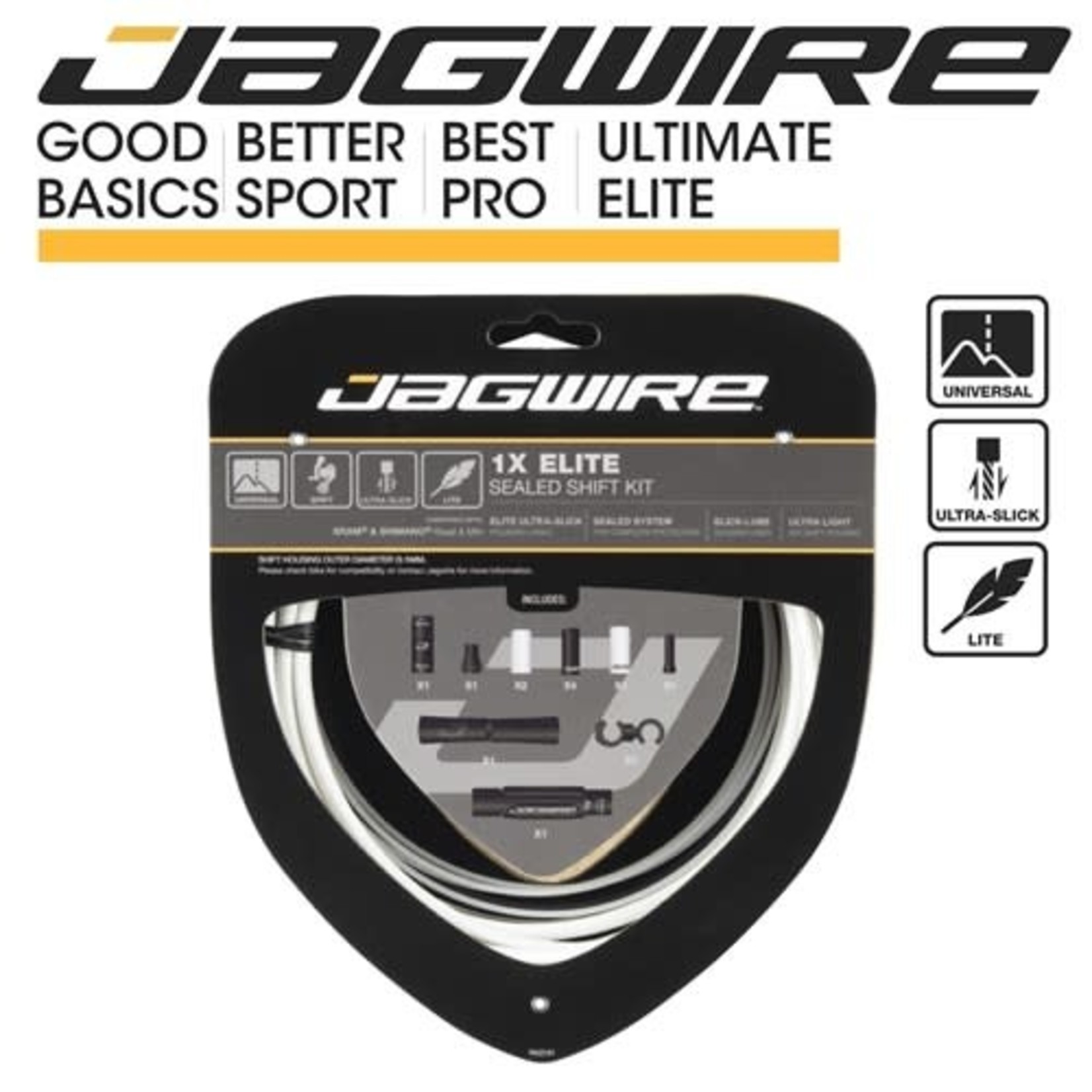 Jagwire Jagwire 1X Elite Universal Sealed Complete Shift Kit - Ultra-Slick - White