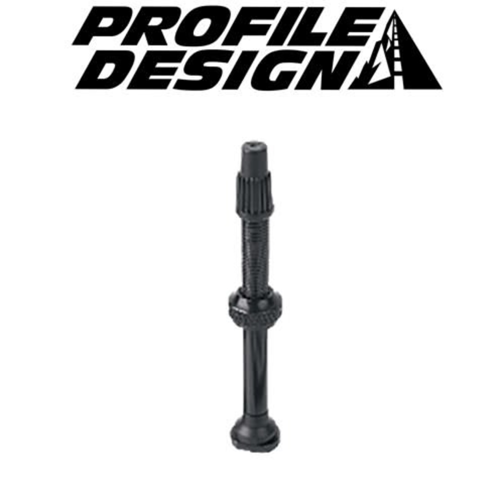 profile design Profile Design Tubeless Valve Stem Presta - 50mm Black -ACVTL501