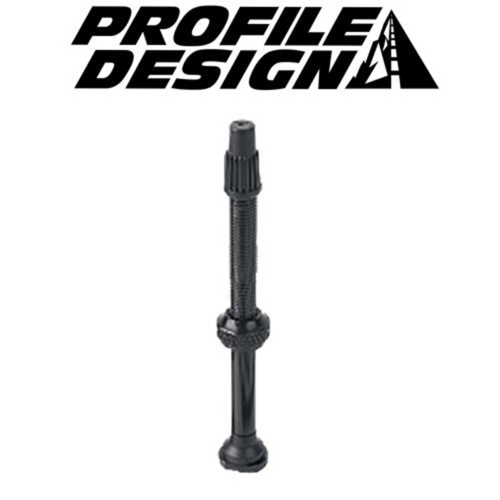 profile design Profile Design Tubeless Valve Stem Presta - 70mm Black -ACVTL701