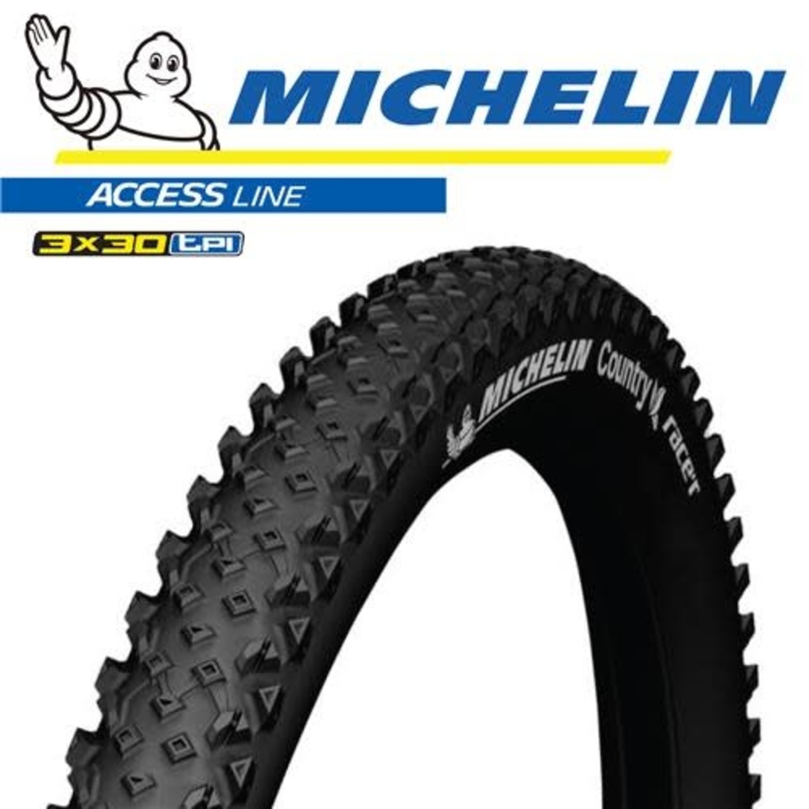 Michelin Michelin Bike Tyre - Country Race'R - 29" X 2.1" - Wire Bead Bicycle Tyre