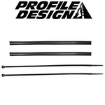 profile design Profile Design Frame Protection Strip 20cm Soft Rubber - 2 Pieces - Black Smoke