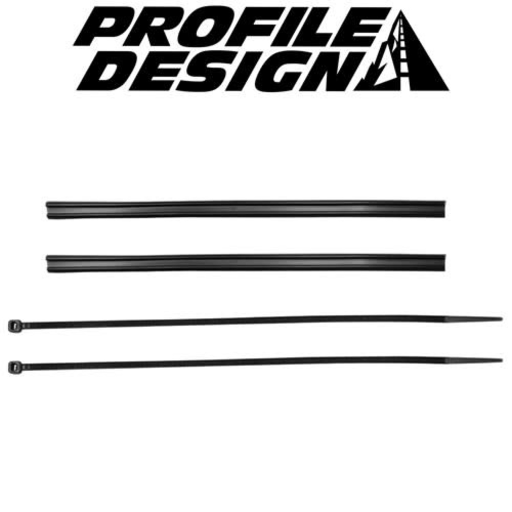 profile design Profile Design Frame Protection Strip 20cm Soft Rubber - 2 Pieces - Black Smoke