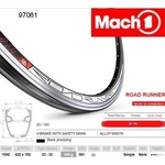 Mach 1 Mach1 Rim "Road Runner" 700C 622 X 15 - 32H - MSW PV/FV - Black