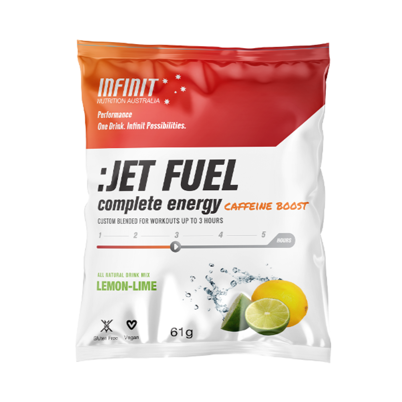 Infinit Nutrition Jet Fuel Tub 1.33kg - Lemon Lime Flavour With Caffeine