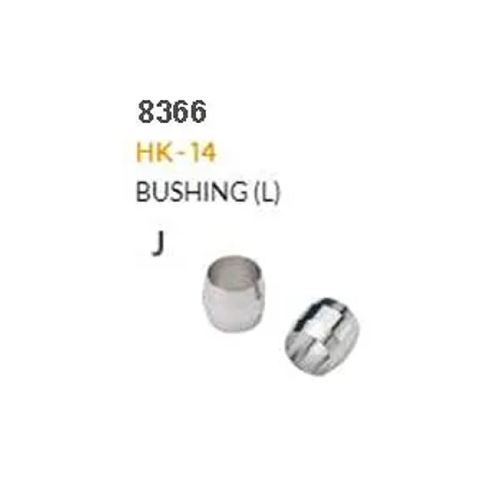 Alligator BPW Bike/Cycling Hydraulic Hose Fitting - J - HK-14 - Brass Bag Bushing - Silver