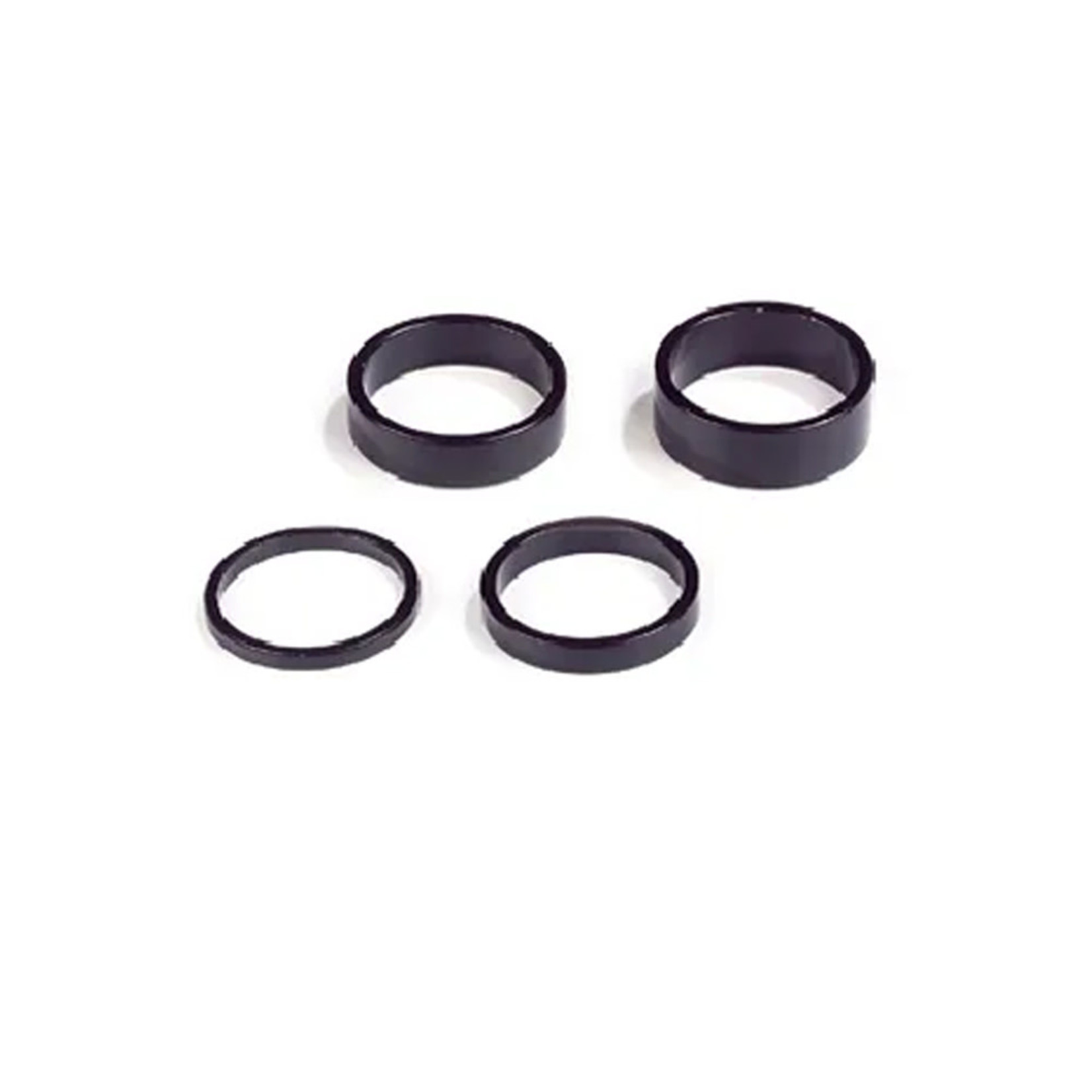 incomex BPW Bike/Cycling Spacer Set - 1 1/8, 2,5,8 & 10mm - Black