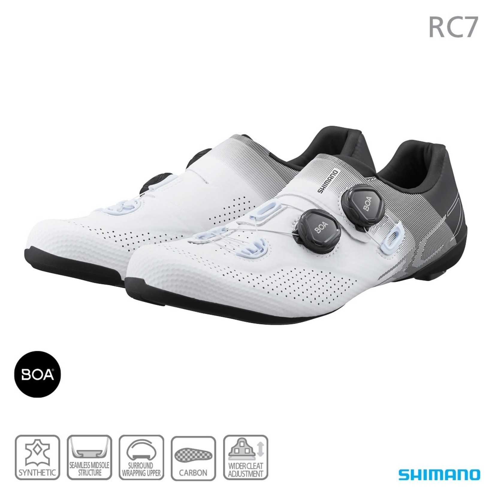 Shimano Shimano SH-RC702 Carbon Bike Cycling lightweight Mesh/TPU Road Shoes - White