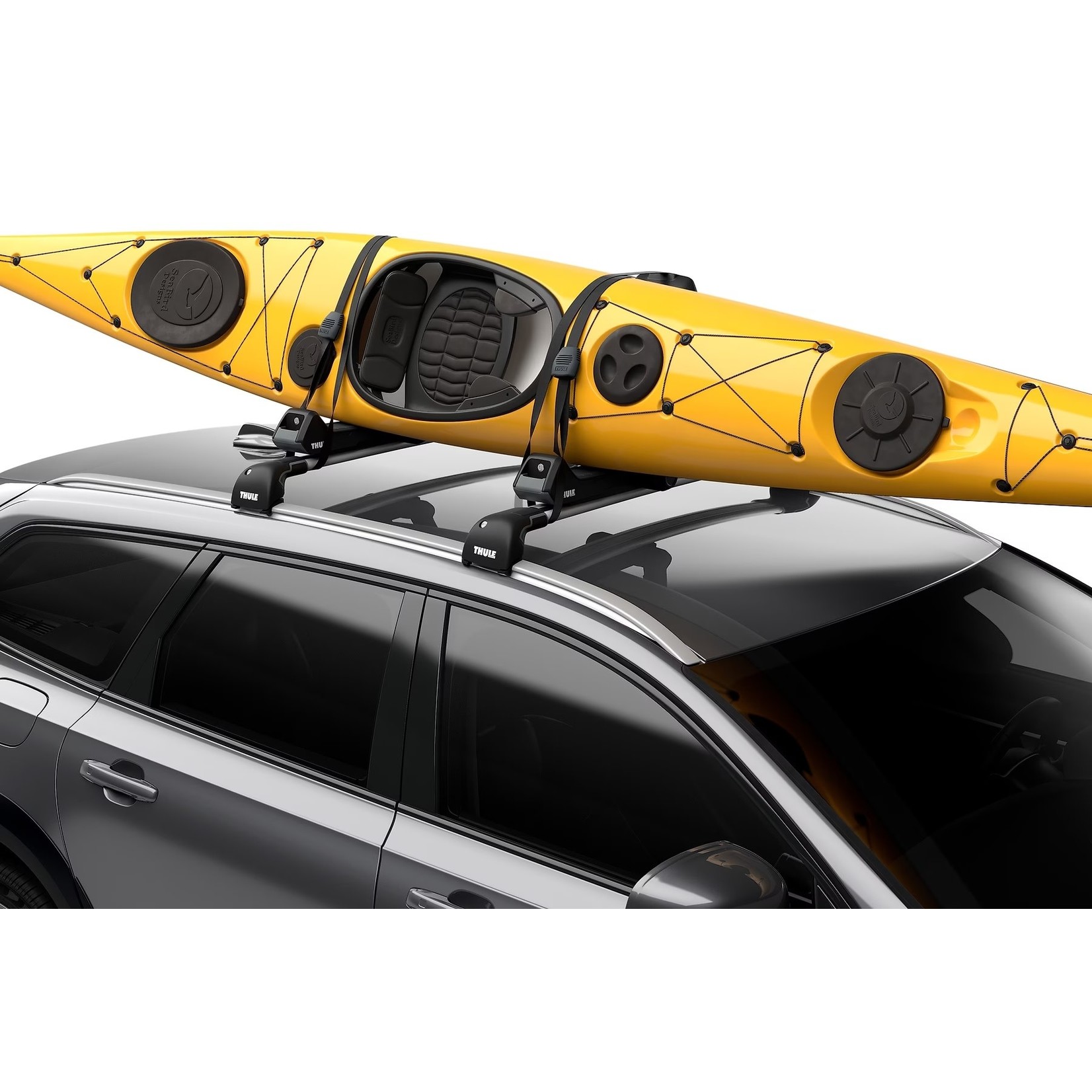 Thule Thule Hull-a-Port Aero Kayak Rack Foldable J-Style 849000 - Black