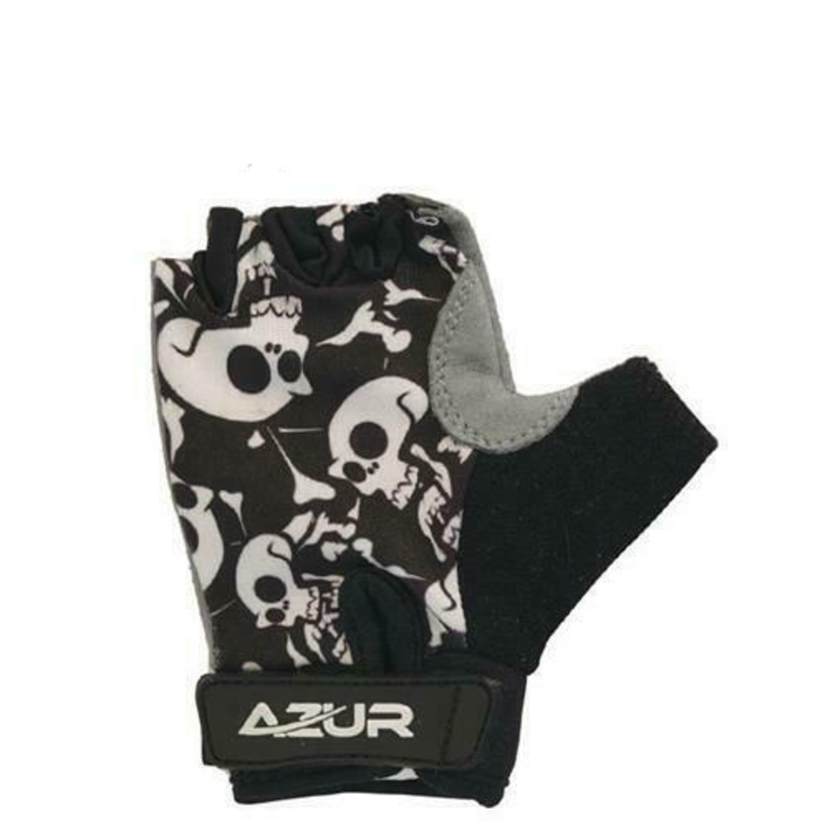 Azur Azur Bike/Cycling Padded Palms Glove - K10 Series - Boys - Skulls - Size 5