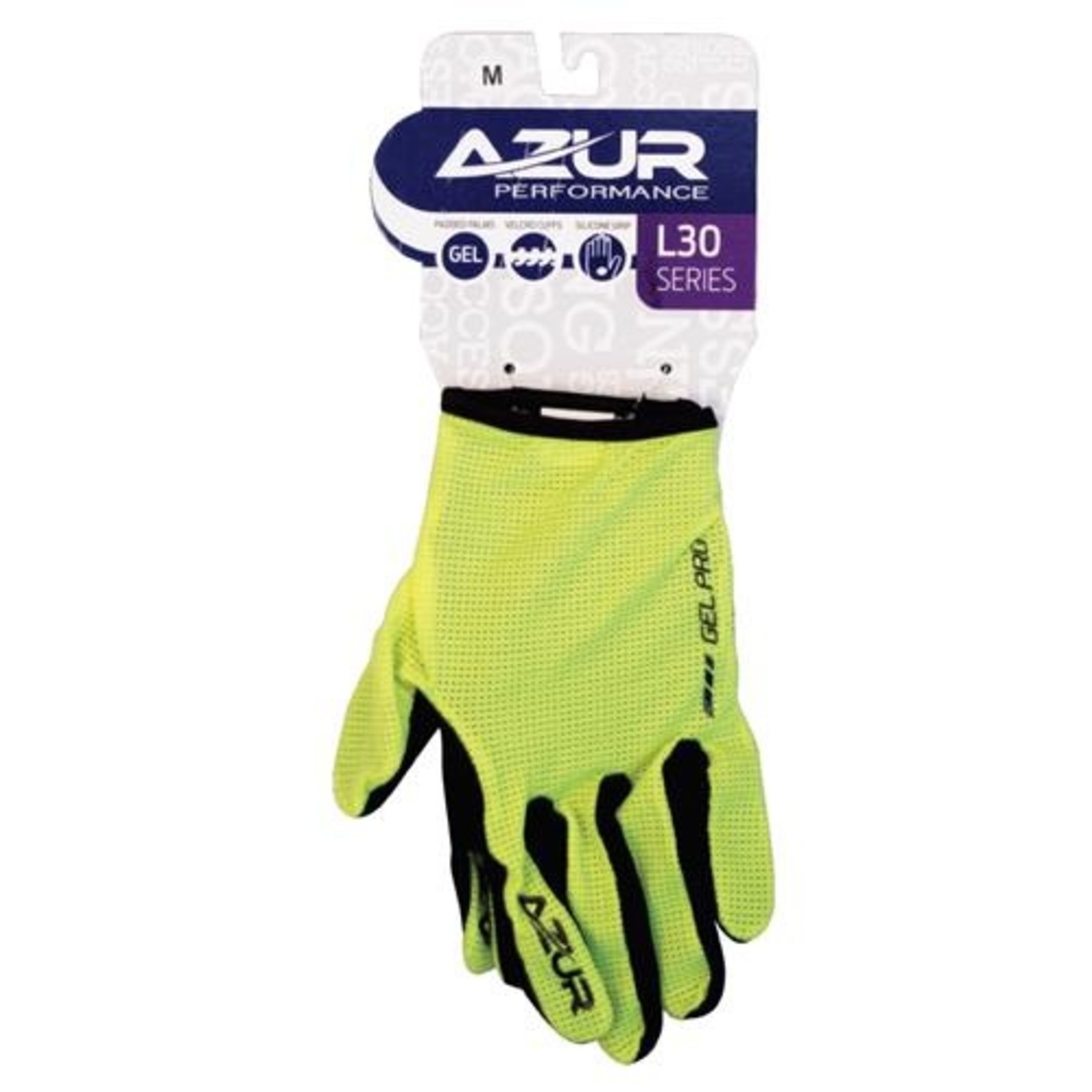 Azur Azur Bike/Cycling Glove - L30 Series - Breathable Fabric - Yellow - XX Large