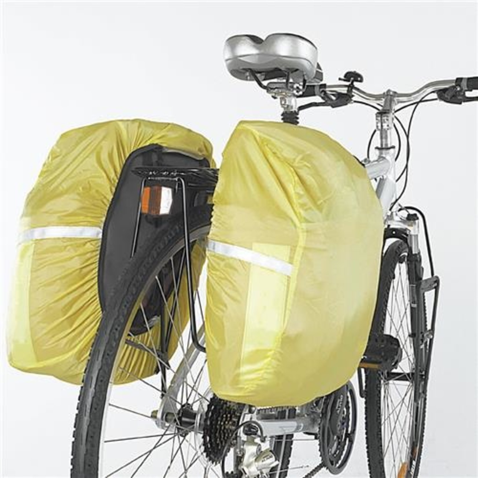 Azur Azur Bike/Cycling Commuter Rear Pannier Bag 600D Polyester - Black (Pair)