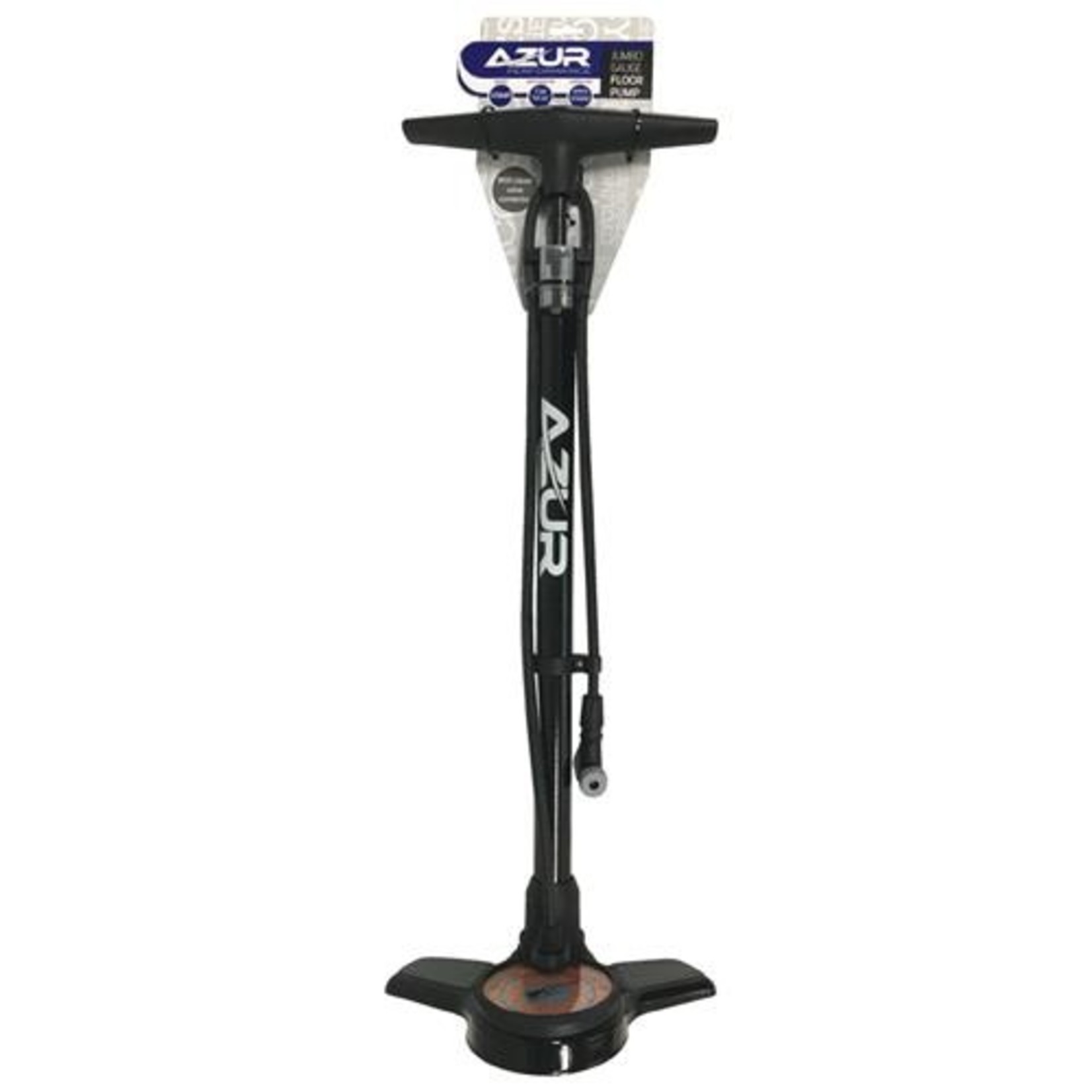 Azur Azur Jumbo Gauge Bike/Cycling Floor Pump 730mm - 160PSI /11 Bar