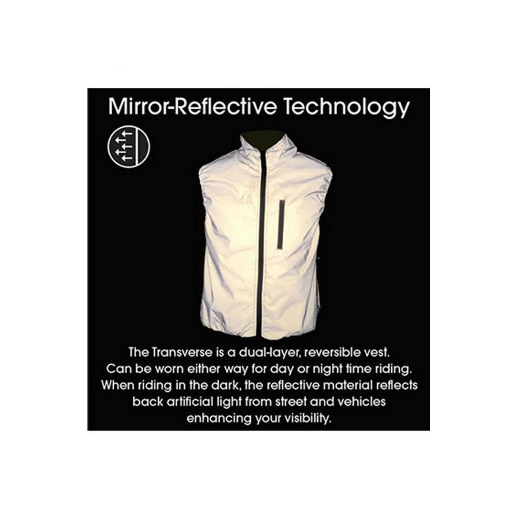 Azur Azur Transverse Reversible Vest Breathable - Grey Fluro - X-Small - "Special