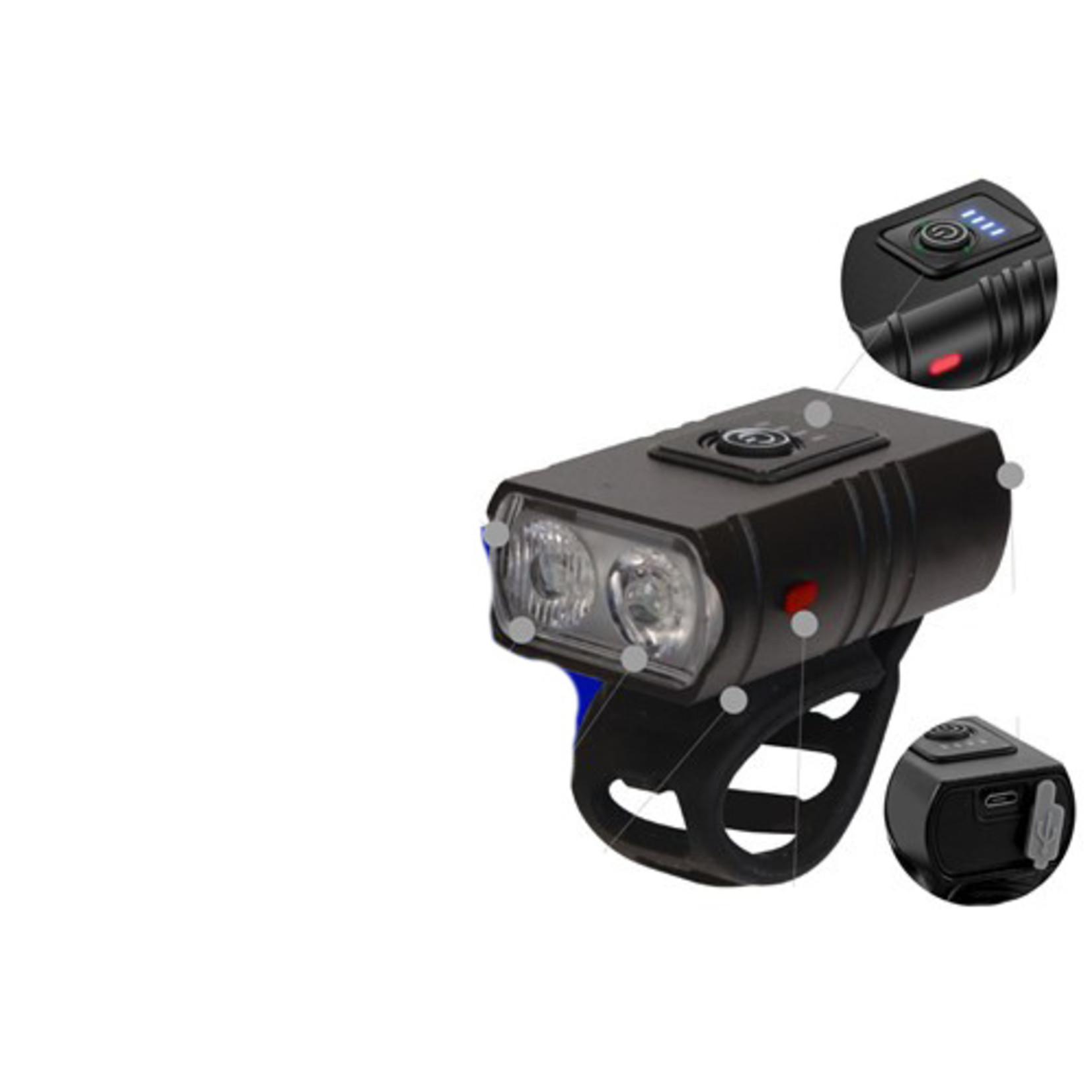 Azur Azur Bike/Cycling Head Light - USB Venus 400 Lumens