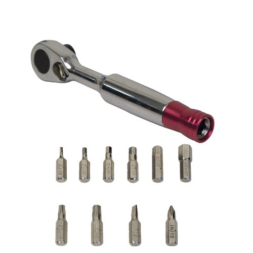 Azur Bike/Cycling Ratchet 10 Bit Tool Set Alloy St Kilda Cycles