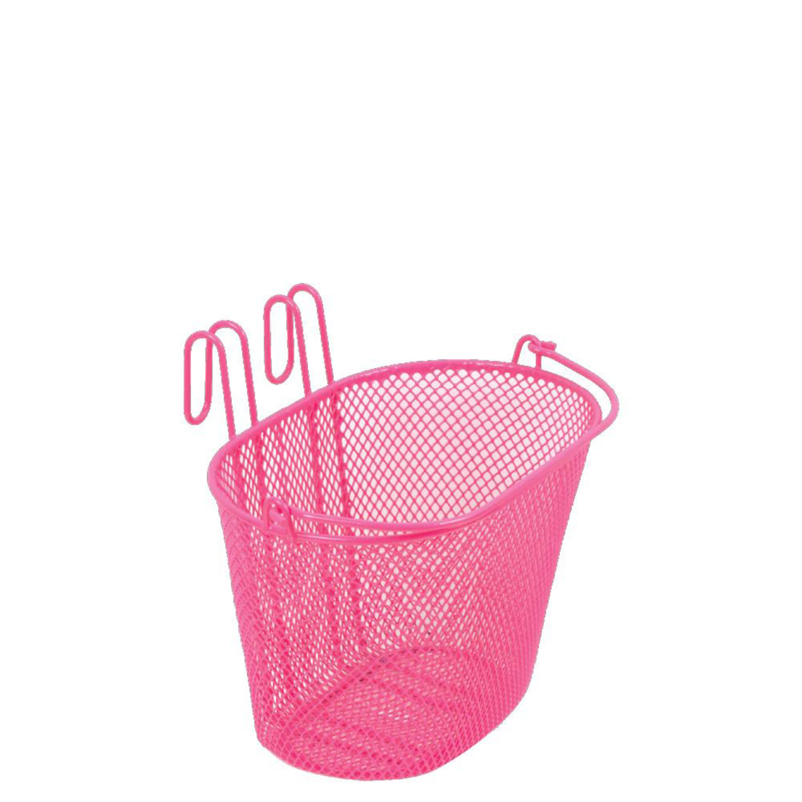 Bikecorp BC Bike/Cycling Basket - Small Wire Front Bike Basket With Handle - Pink