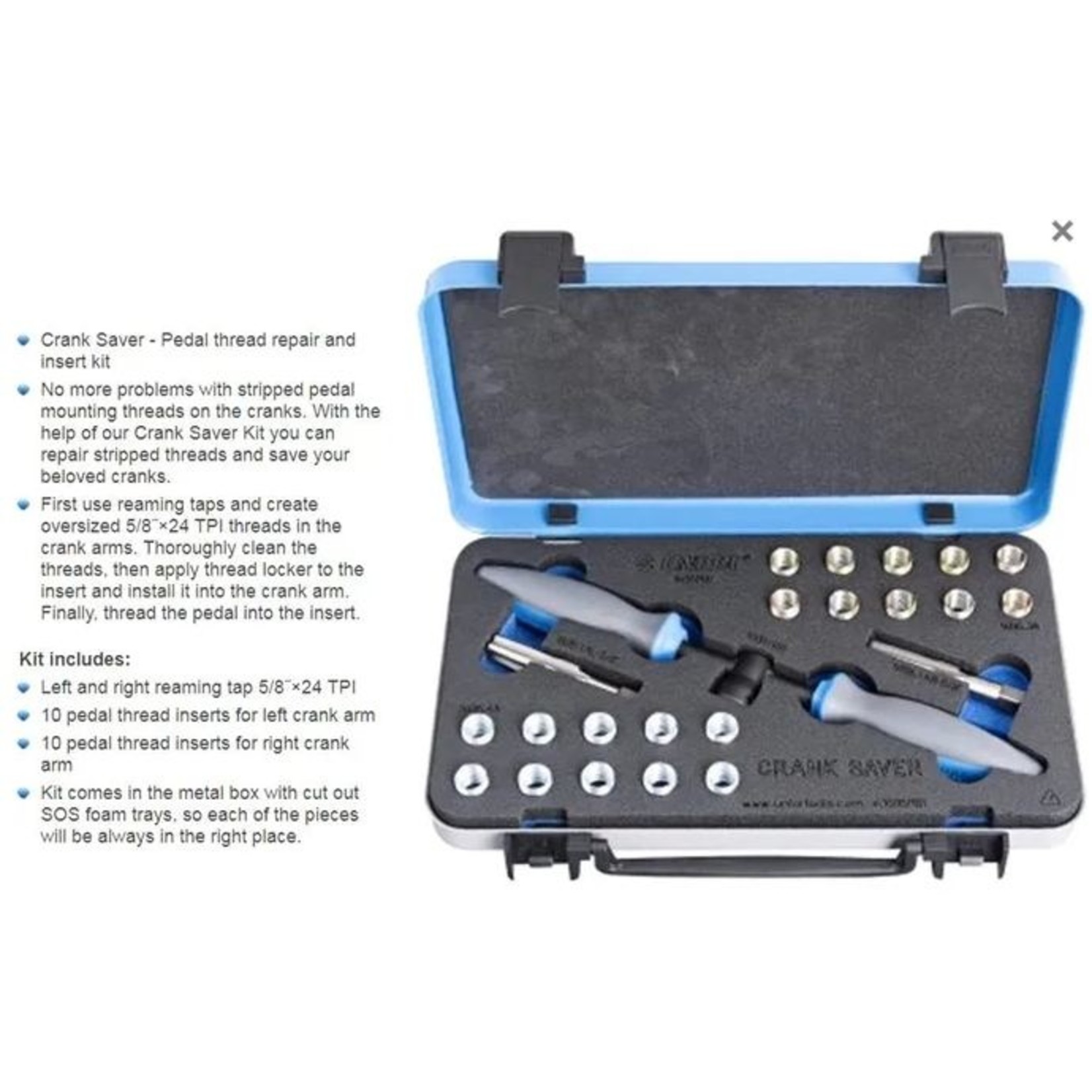 unior Unior Pedal Tap & Crank Saver Kit - 1695MB1,Item Code: 626979 Bicycle Tools
