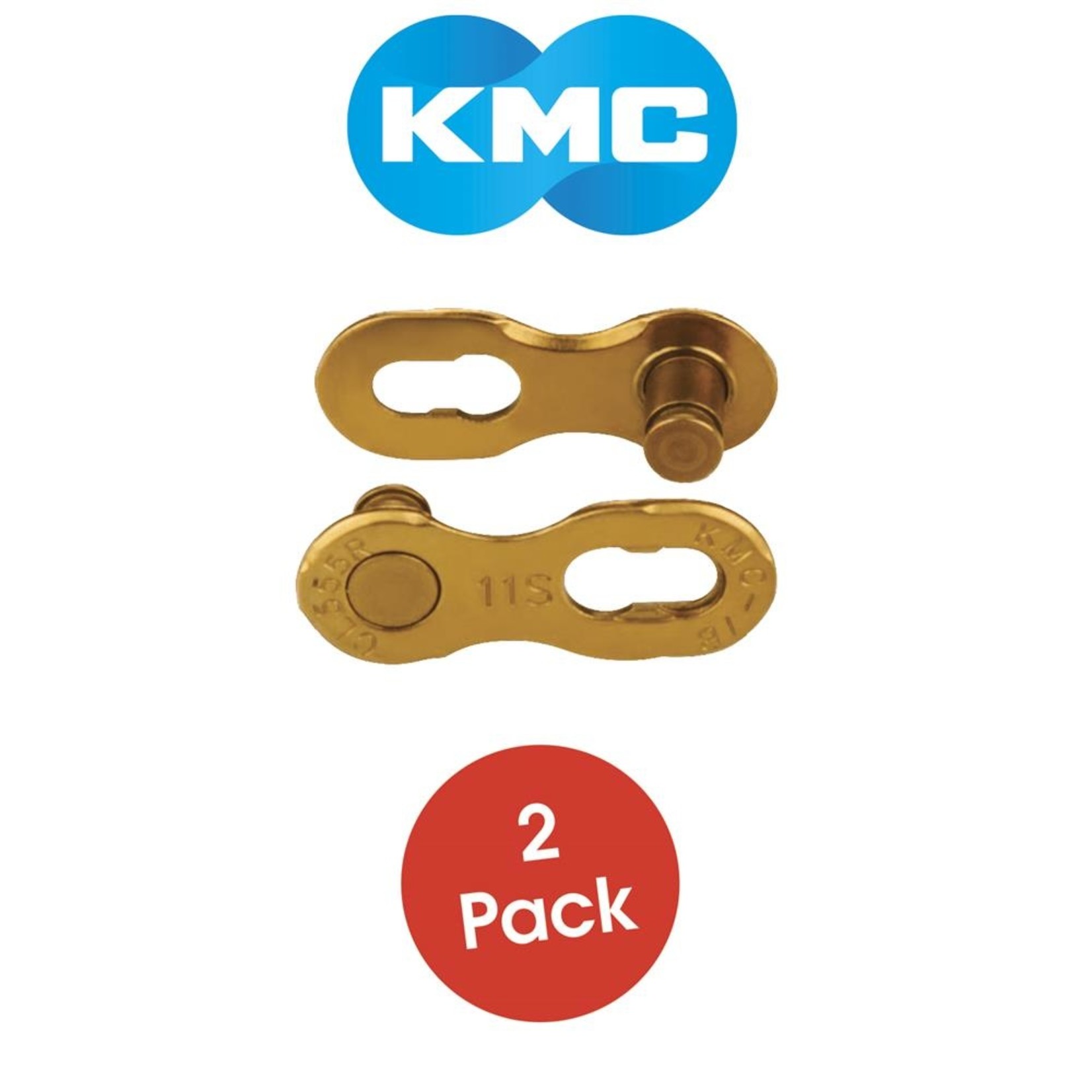 KMC KMC Bike Connecting Chain Links - 11 Speed - 2 per Card - Gold