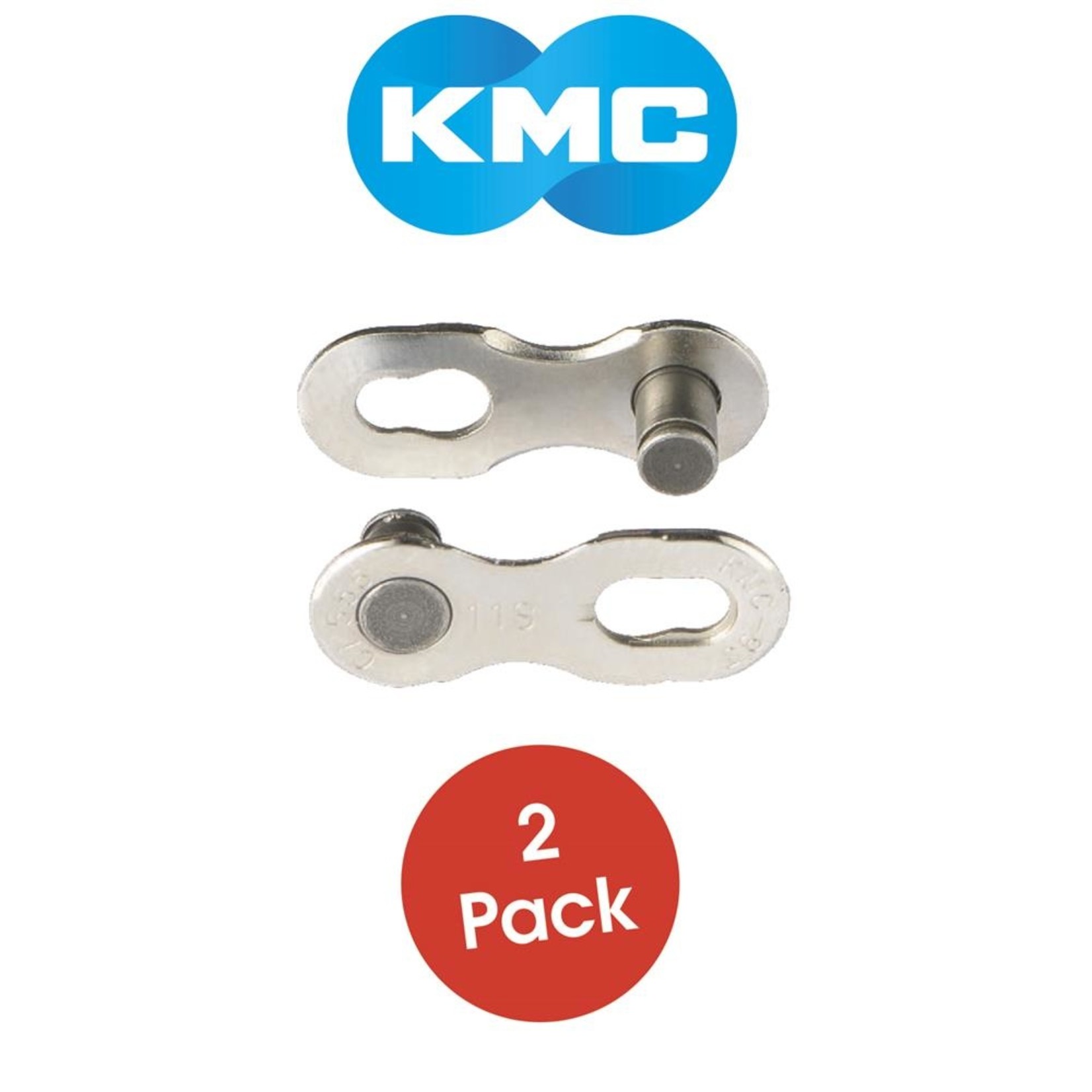 KMC KMC Bike Connecting Chain Links - 11 Speed - 2 Per Pack - Silver