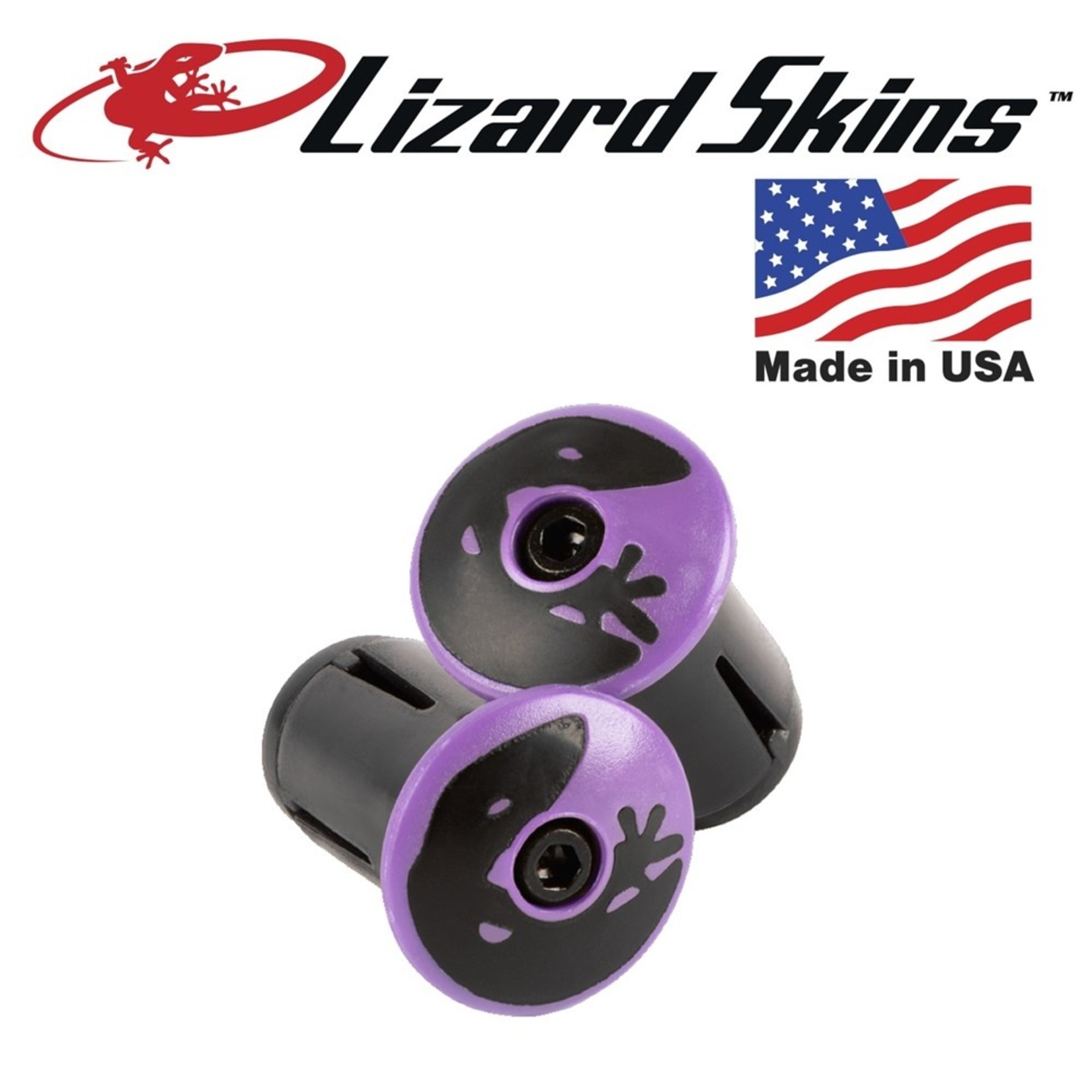 Lizard Skin Lizard Skins Bicycle Handlebar Plug LSBPVP - Violet Purple