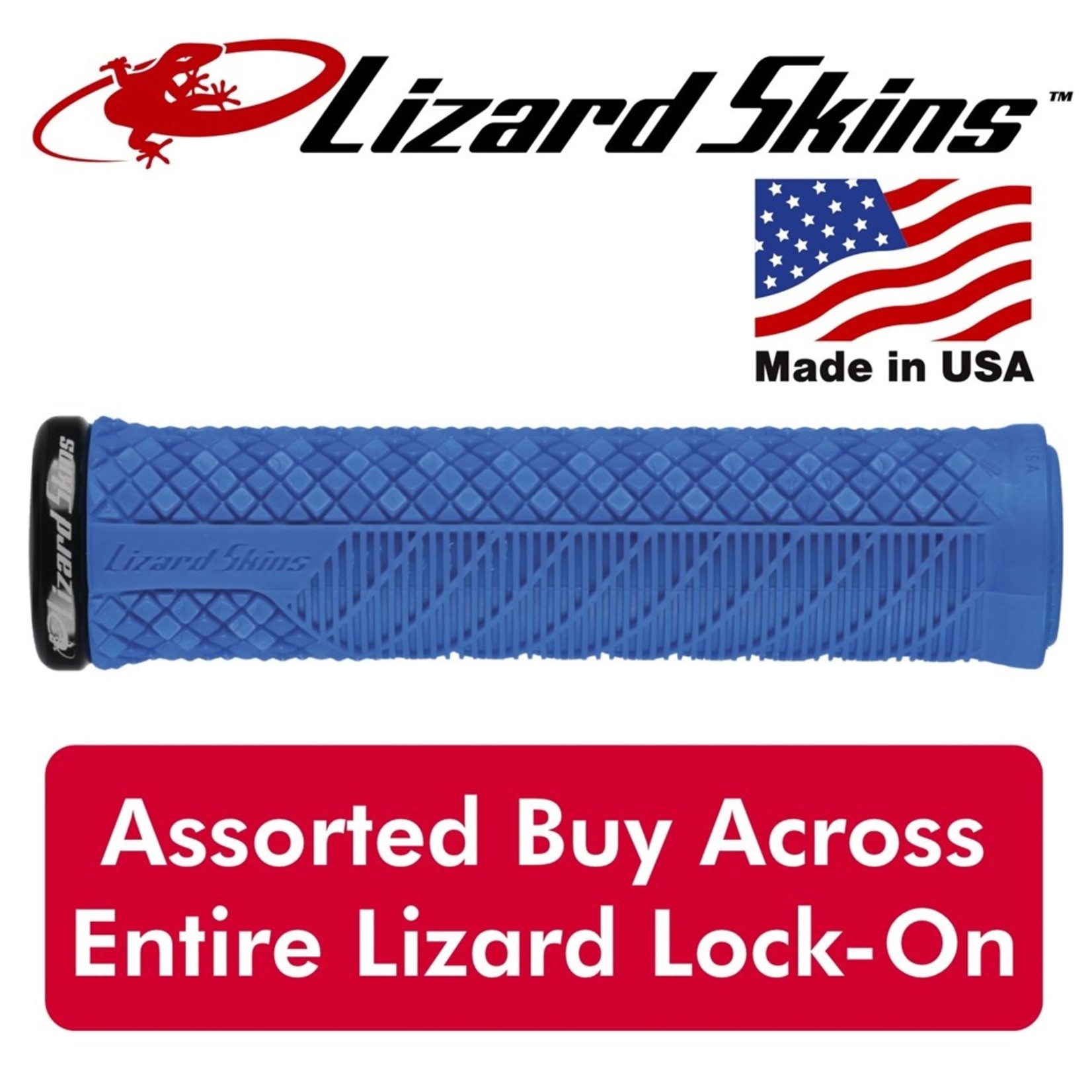 Lizard Skin Lizard Skins Handlebar Grip - Lock-On Charger Evo Grip - Electric Blue
