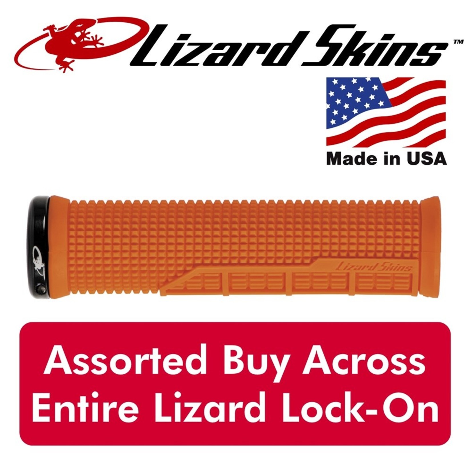 Lizard Skin Lizard Skins Handlebar Grip - Machine - Lock On - 135mm - Blaze Orange
