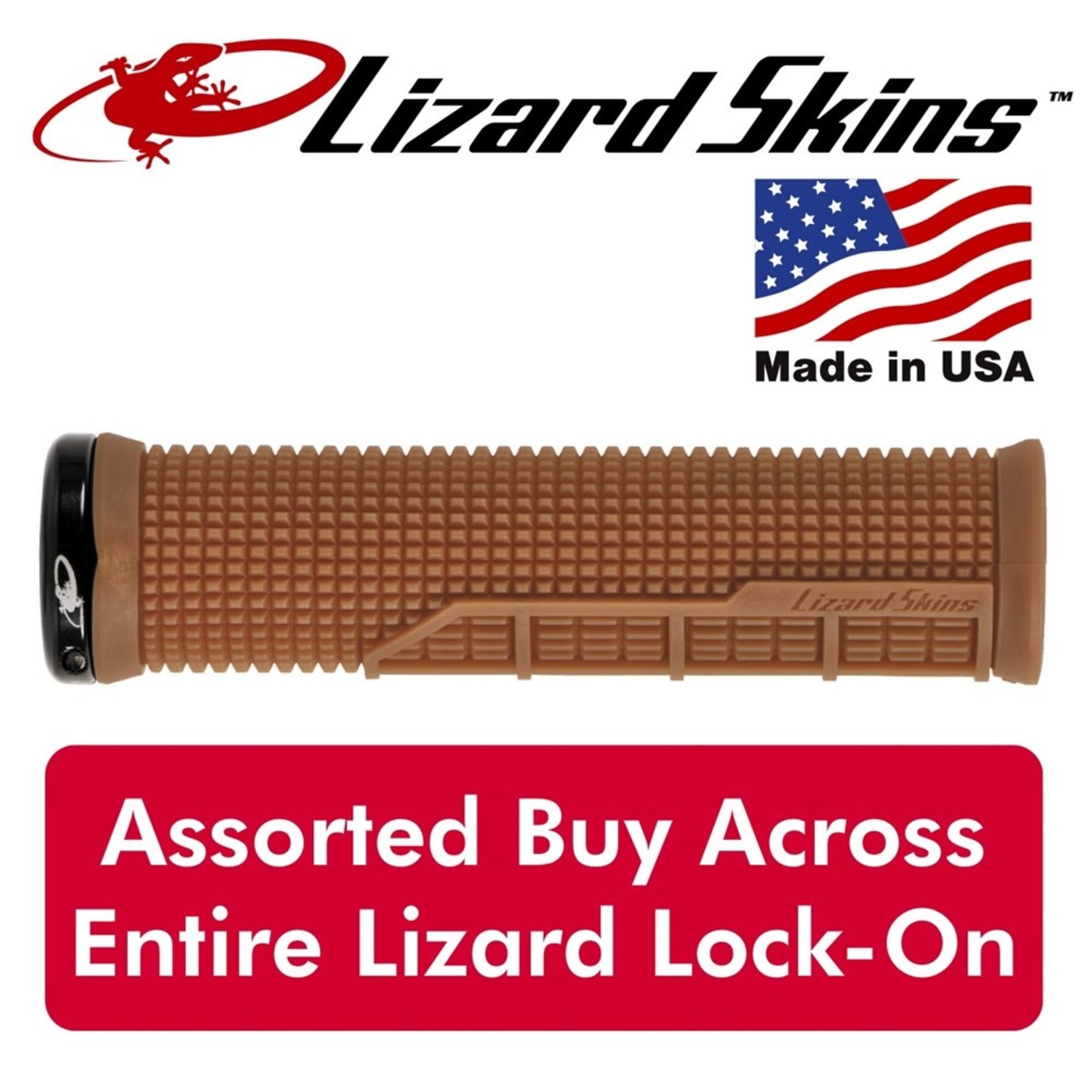 Lizard Skin Lizard Skins Handlebar Grip - Machine - Lock On - 135mm - Gum