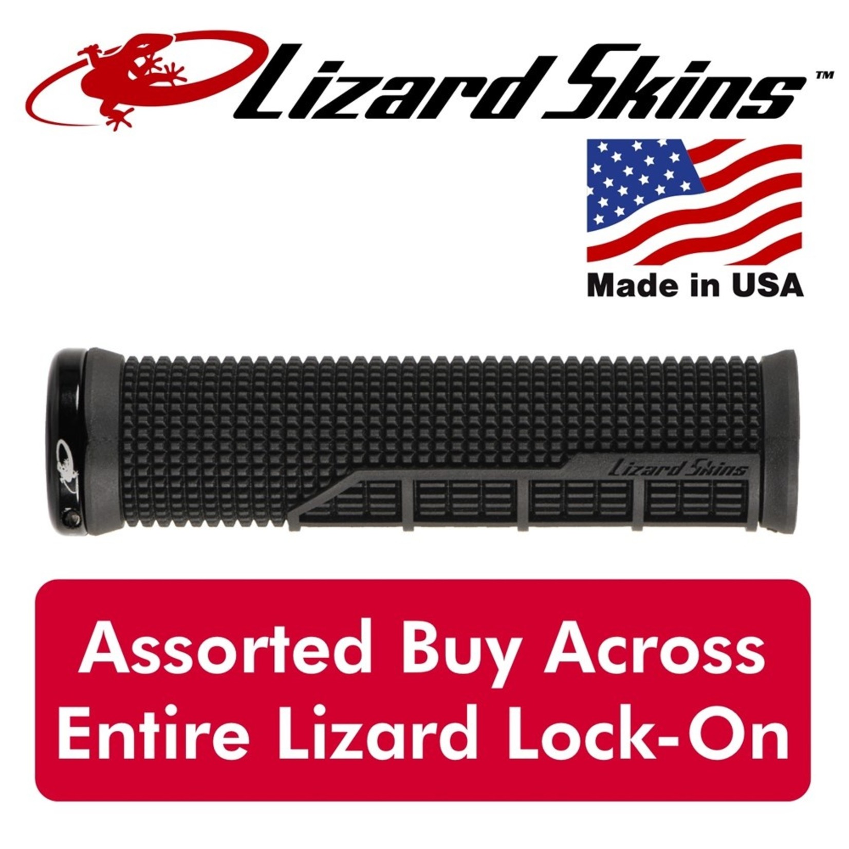 Lizard Skin Lizard Skins Handlebar Grip - Machine - Lock On - 135mm - Jet Black