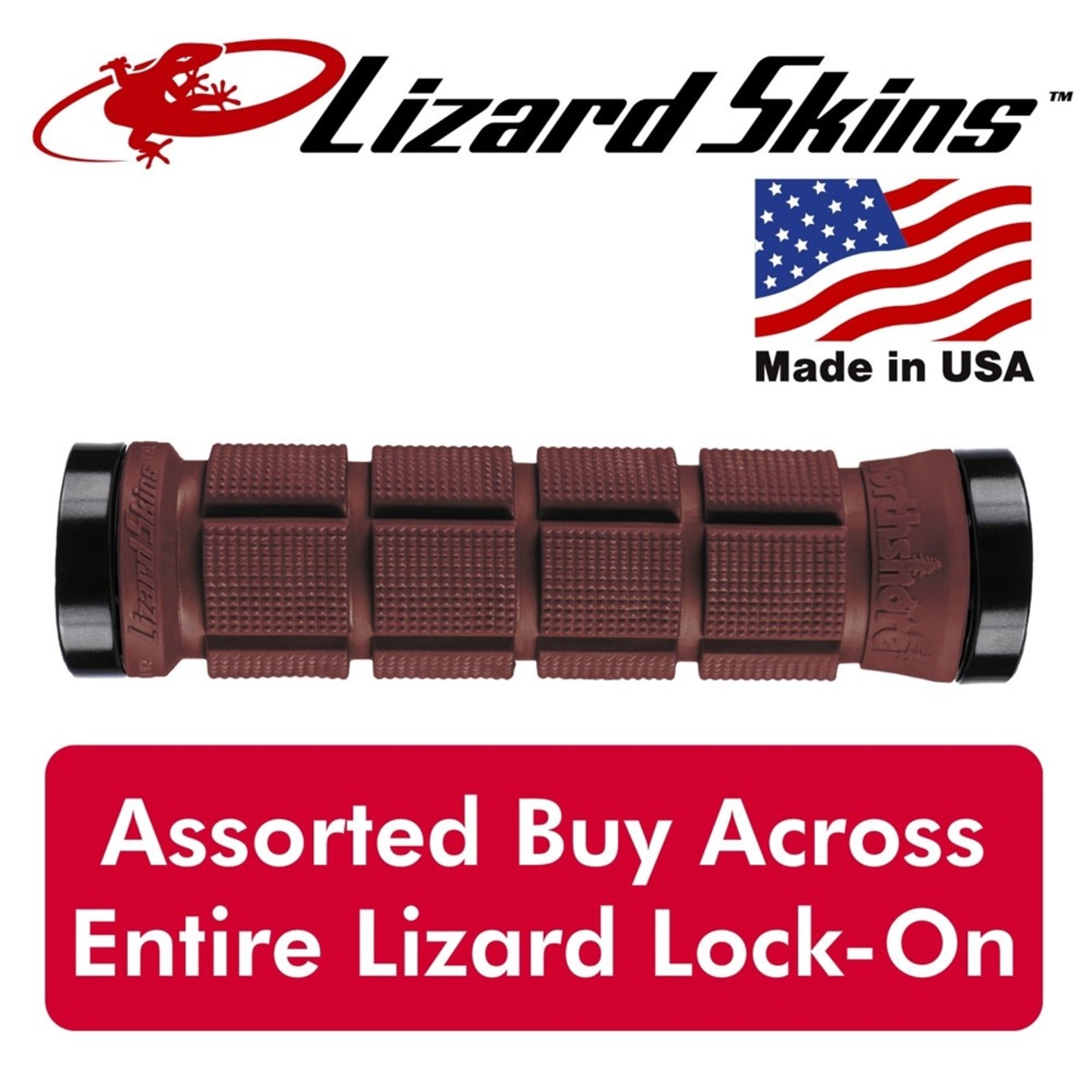Lizard Skin Lizard Skins Handlebar Grip - Lock-on Northshore - 130mm - Deep Red