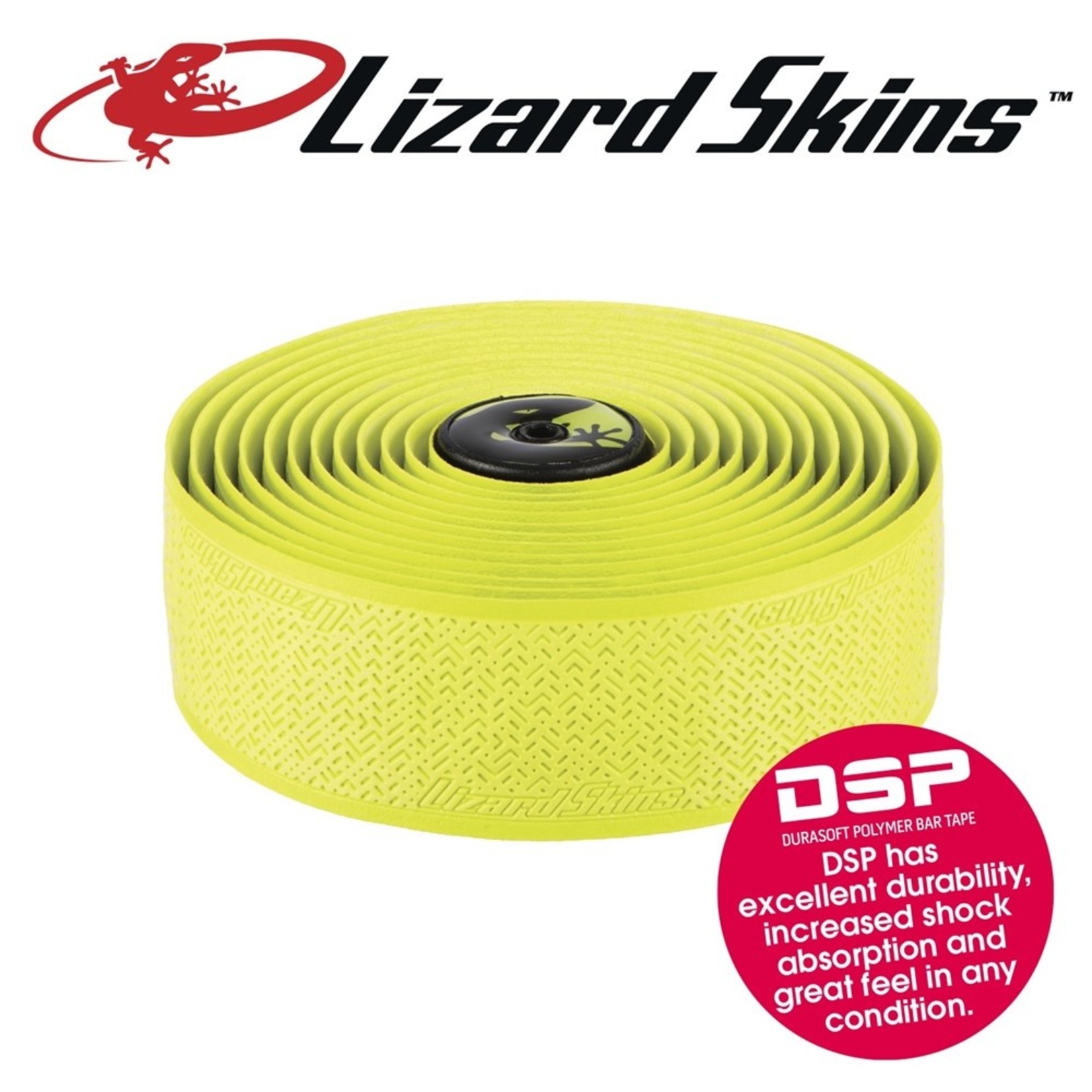 Lizard Skin Lizard Skins DSP Handle Bar Tape - 2.5mm - Neon Yellow 226cm Length Sold In Pair