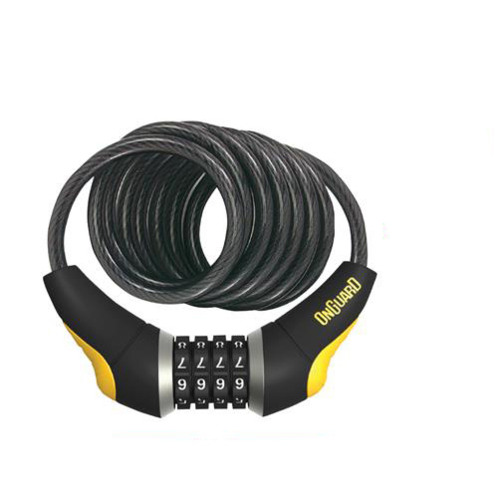 Onguard Onguard Bike Lock - Doberman Series - Coiled Cable Combo Lock - 185cm x 10mm