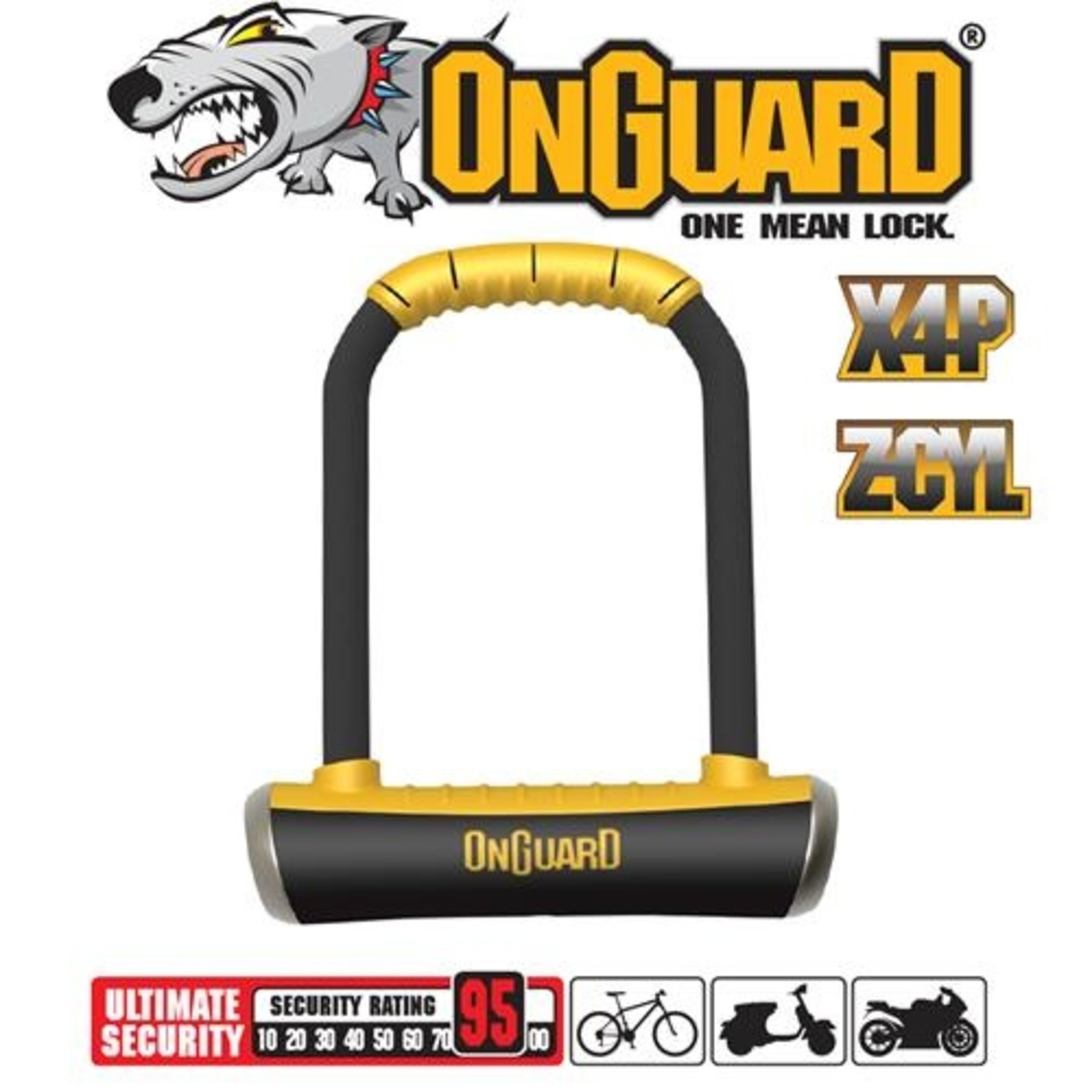Onguard Onguard Bike U-Lock - Brute Series - U-Lock Keyed - 115mm x 202mm