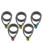 Lock On Onguard Bike Lock - Neon Series - Coiled Cable Keyed Lock - 120cm X 8mm