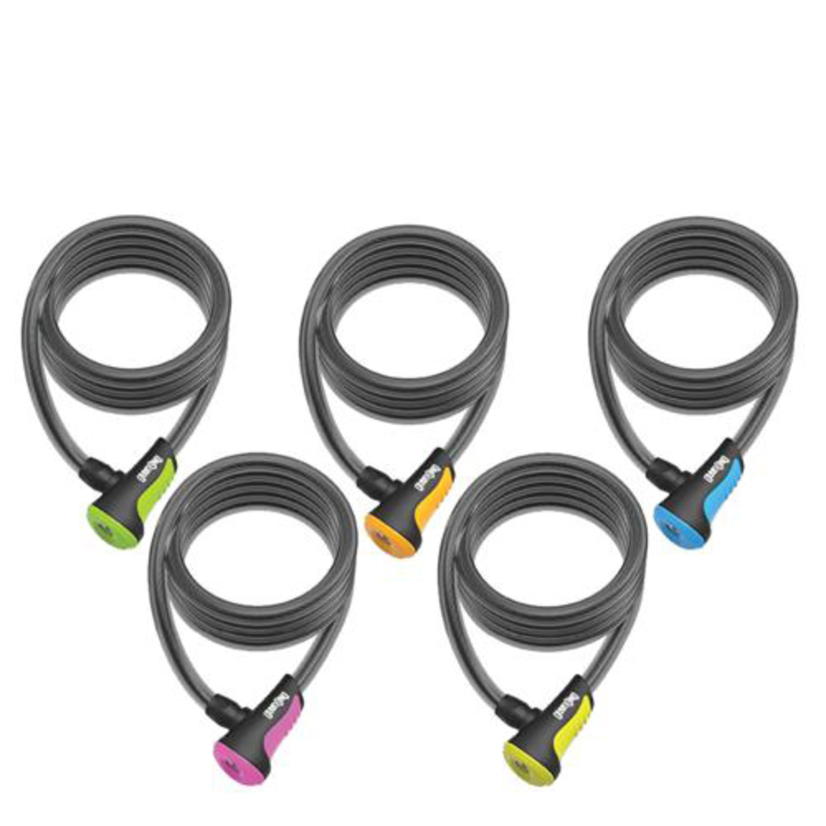 Lock On Onguard Bike Lock - Neon Series - Coiled Cable Keyed Lock - 120cm X 8mm