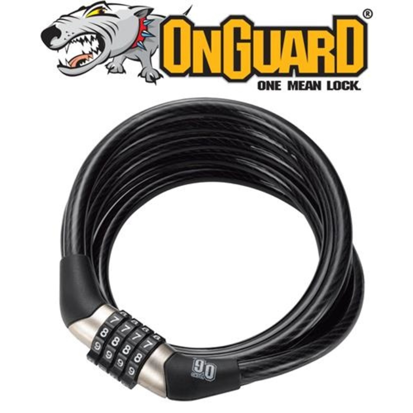 Onguard Onguard Bike Lock - OG Series - Coiled Cable Lock Combo - 150cm x 8mm