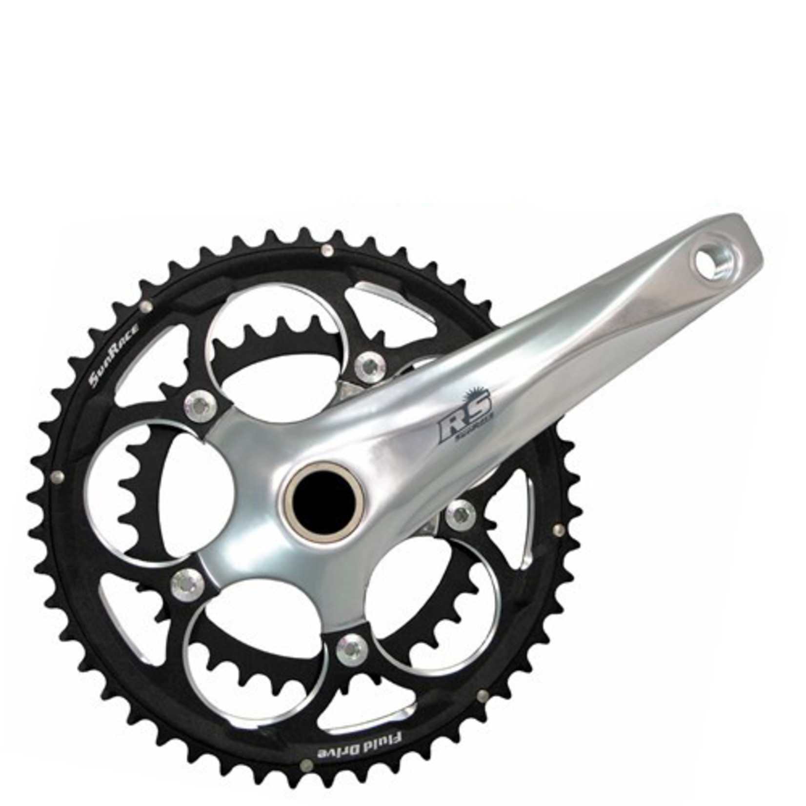 Sunrace Sunrace Bike/Cycling Crankset 172.5mm - 53-39T - FCRS Road - Black/Silver
